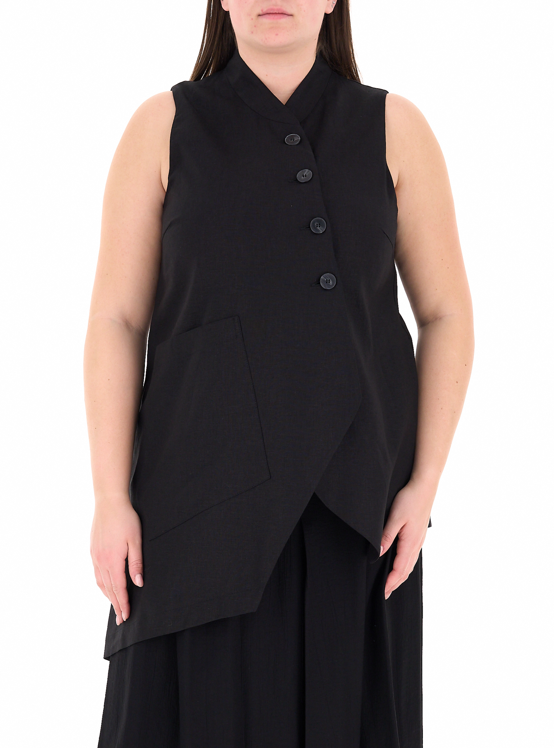 JURERE Gilet in viscosa NERO