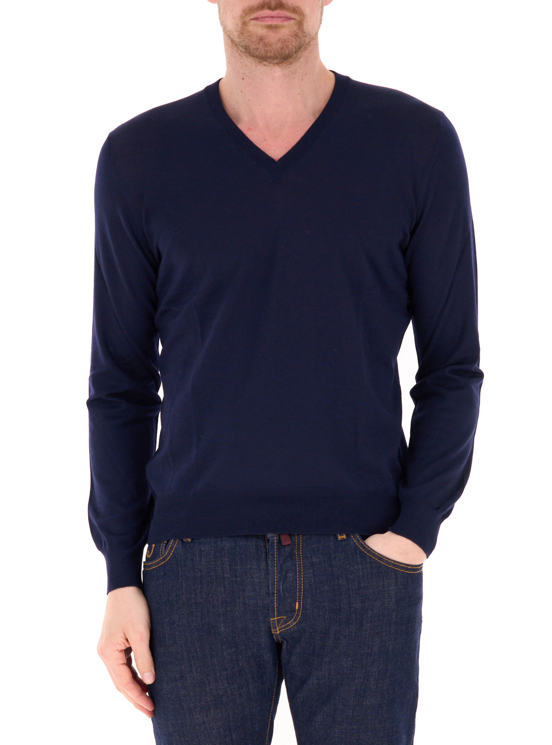 Maglia scollo V BLU NAVY