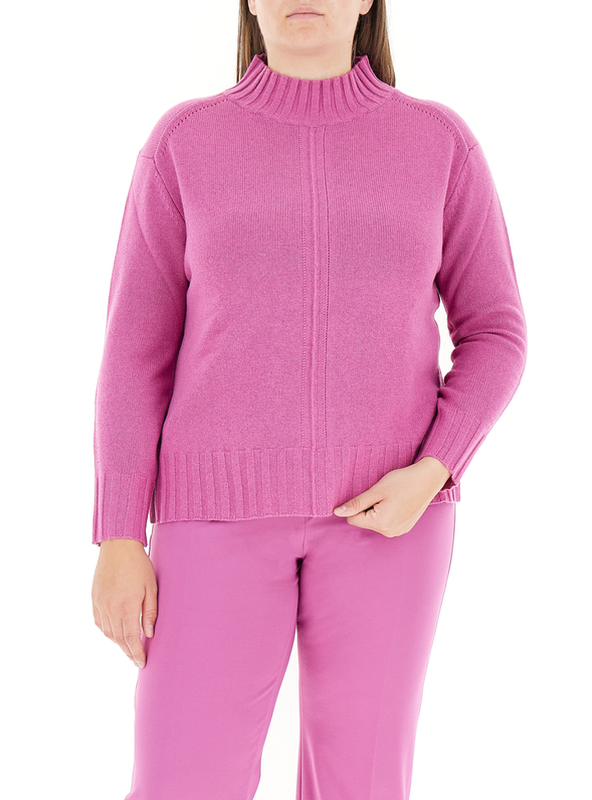 Maglione misto lana ROSA MALVA M