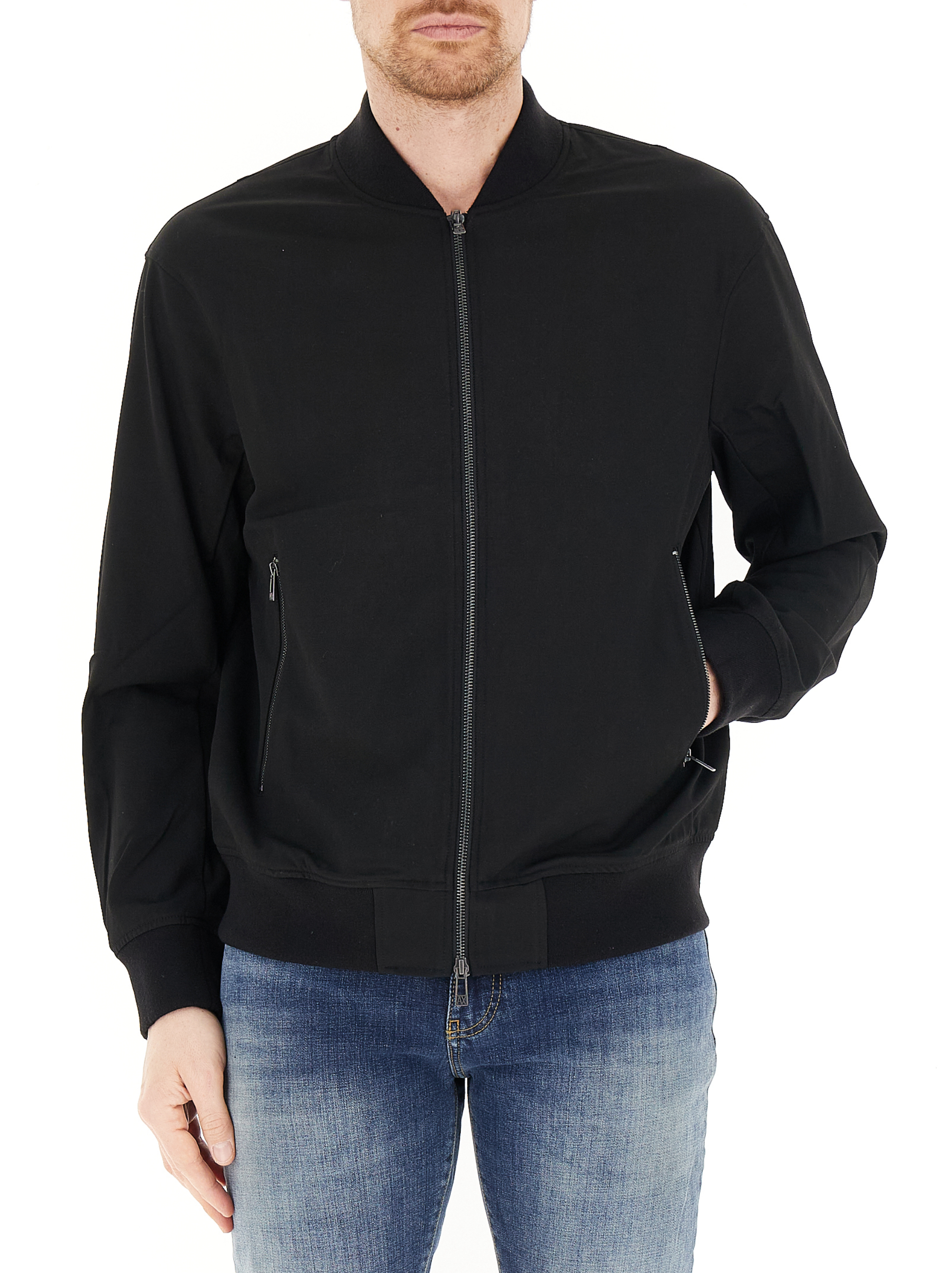 Bomber con zip NERO
