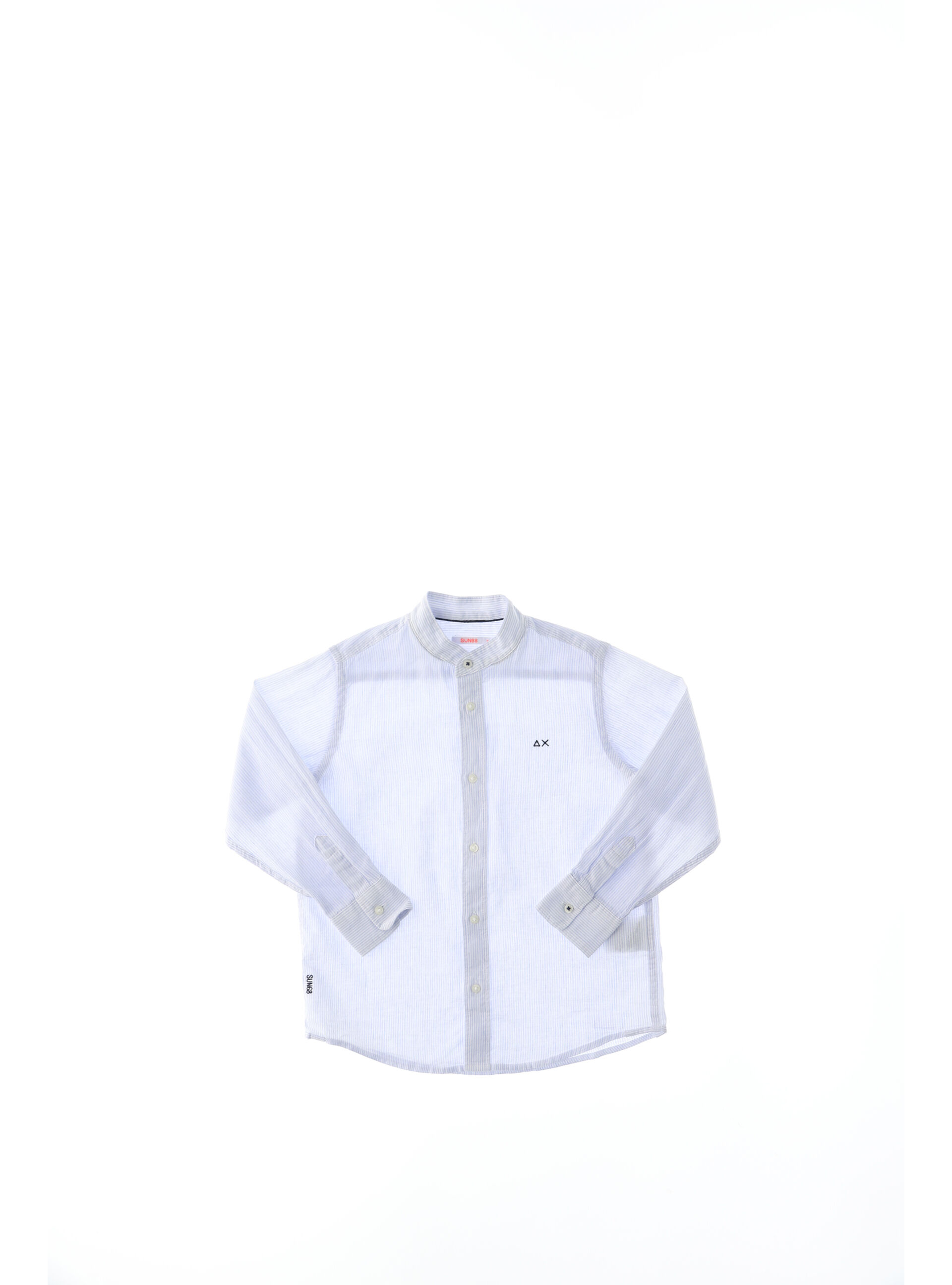 SUN68 Camicia alla coreana AZZURRO