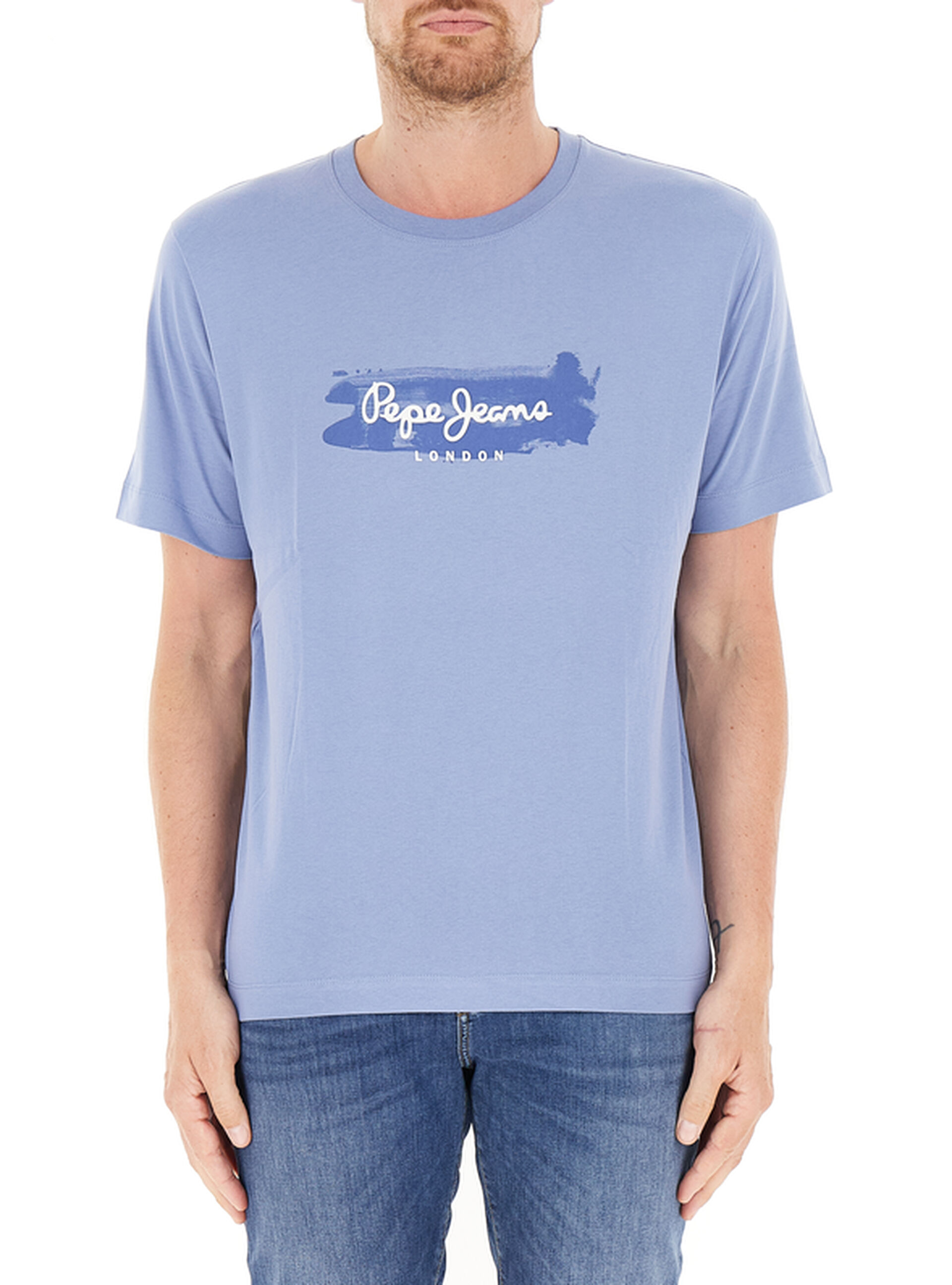 T-shirt girocollo AZZURRO POLVERE XL