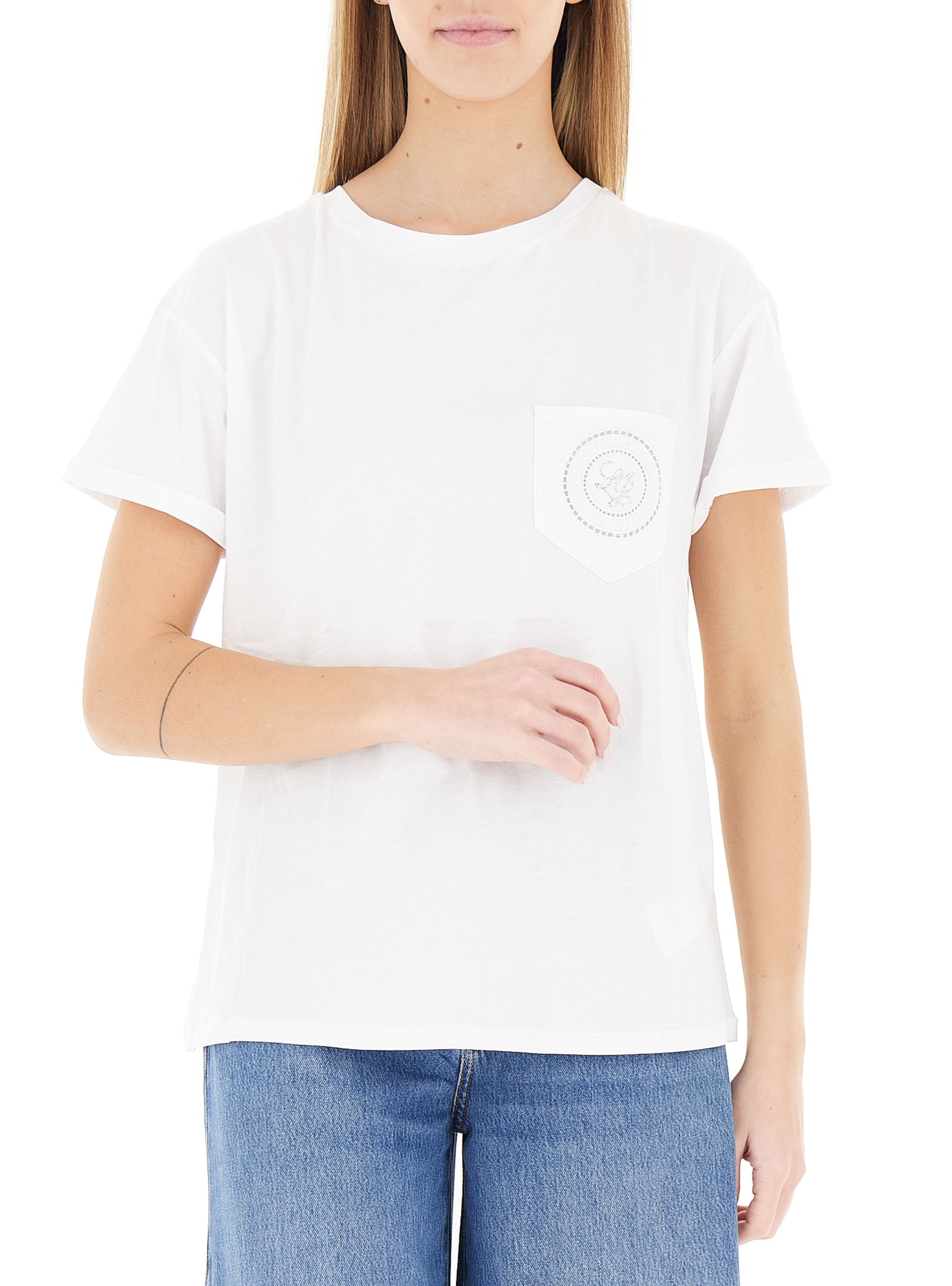 T-shirt girocollo LIU JEANS BIANCO S