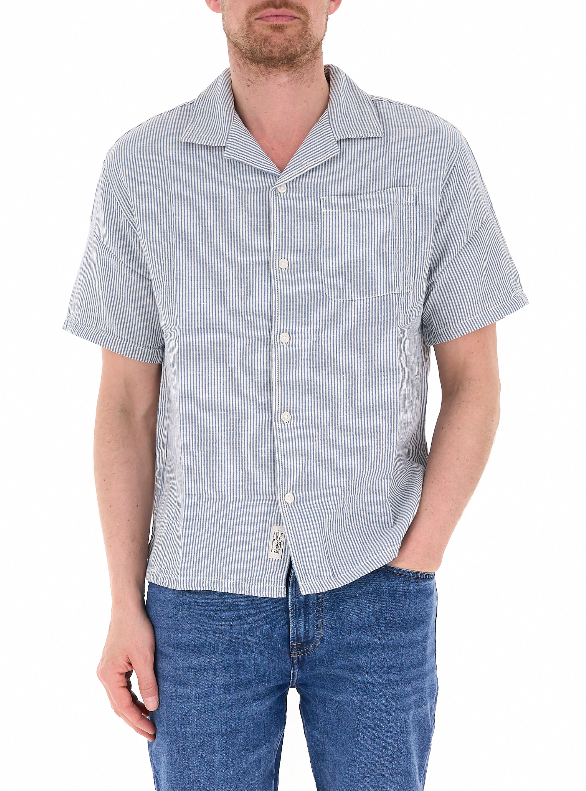 Camicia maniche corte BLU CHIARO S