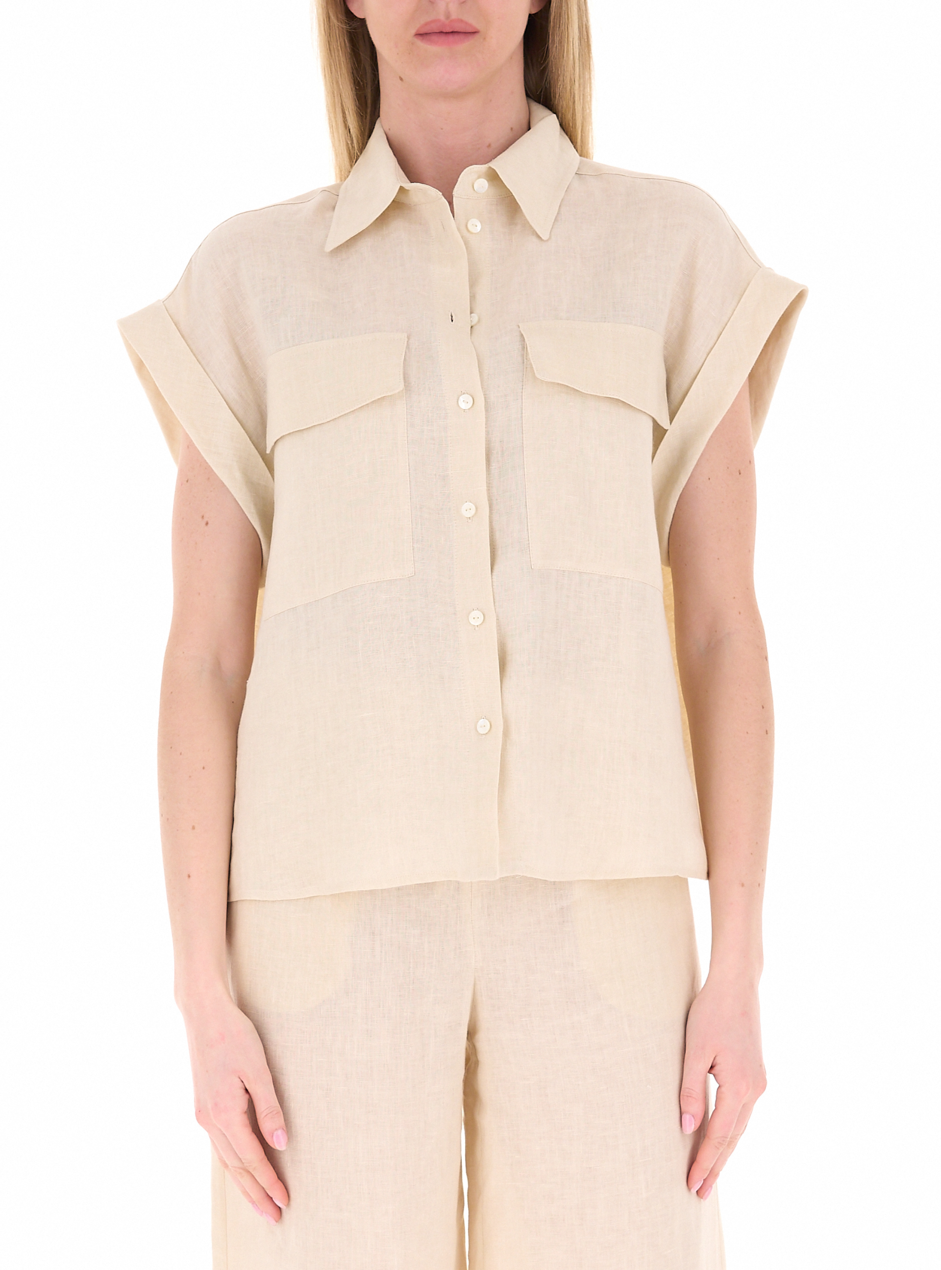 PENNYBLACK Camicia in lino CREMA