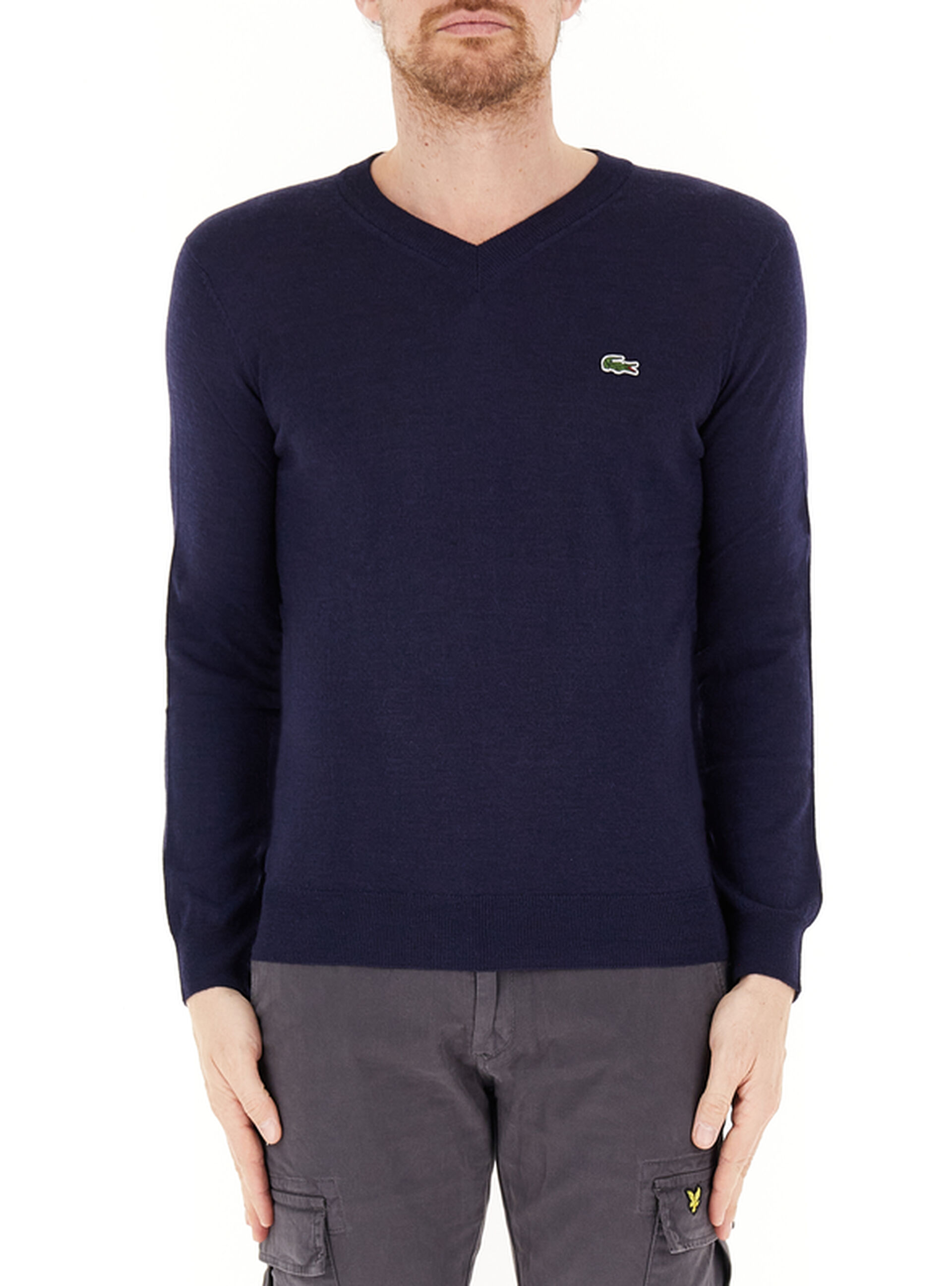 Maglione scollo V BLU SCURO