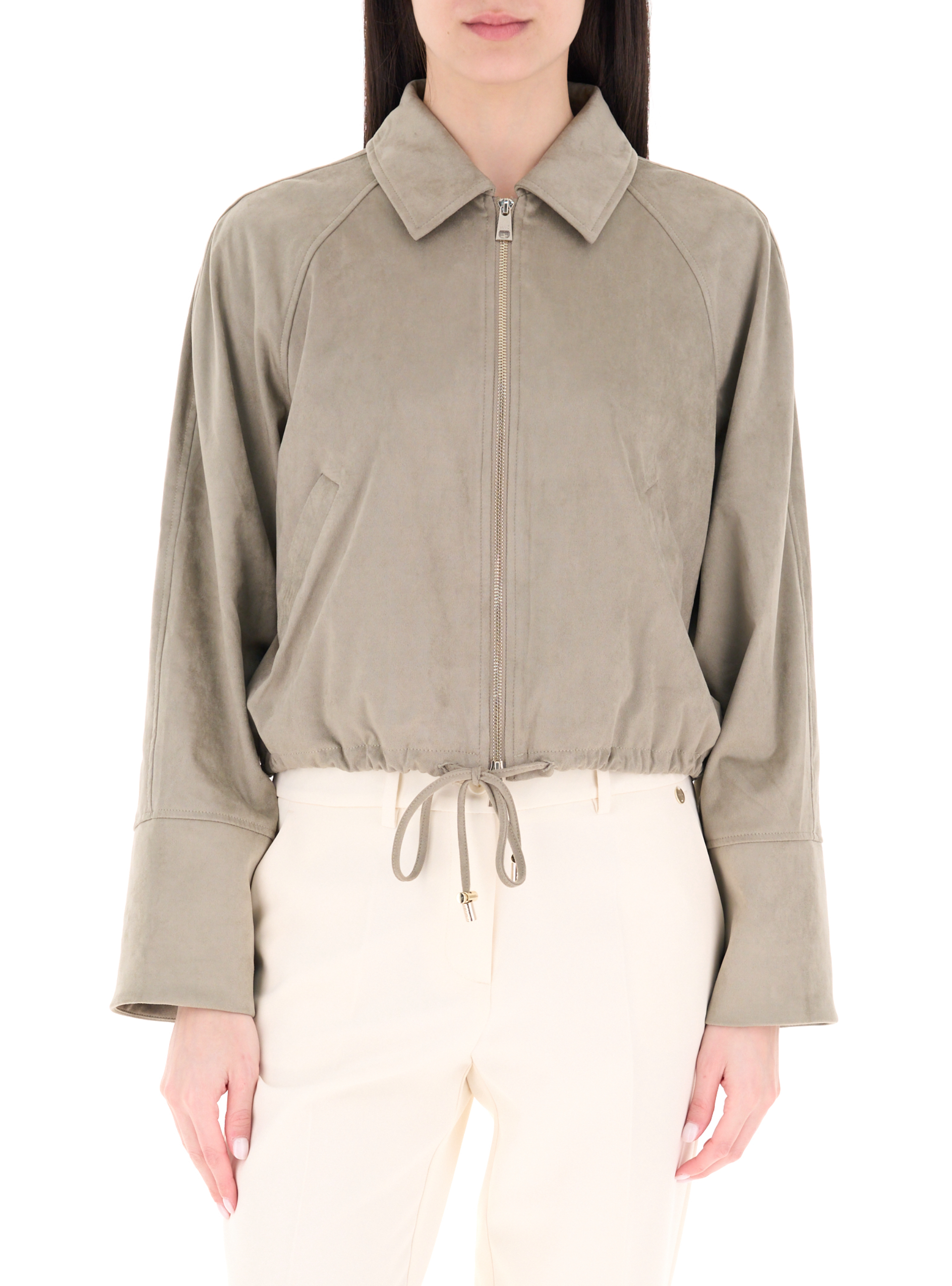 Giacca con zip LIU JEANS FANGO