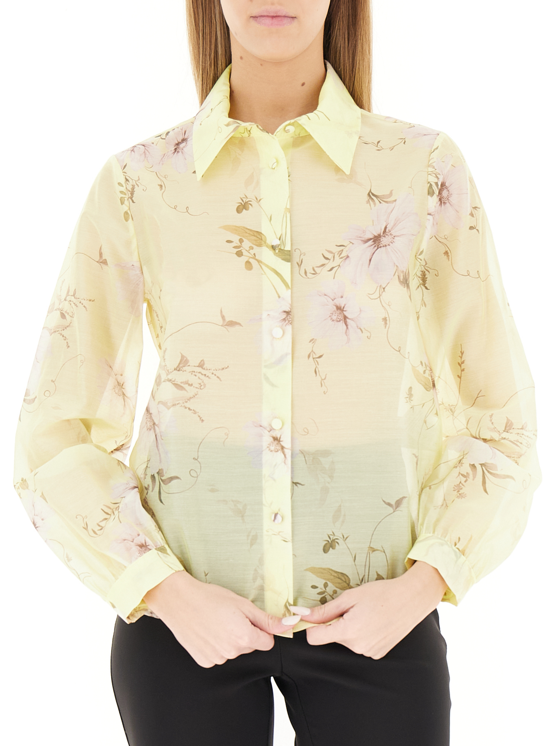 Camicia velata GIALLO LIMONE XL