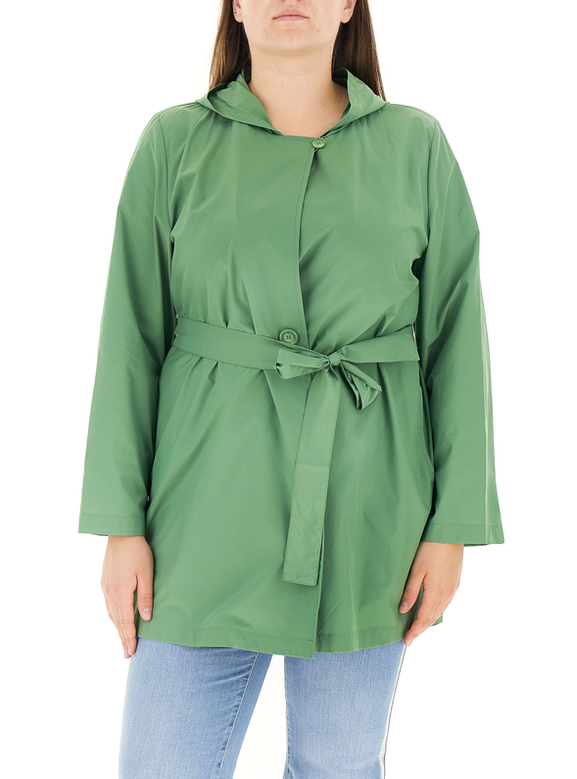 Trench con cintura VERDE 25