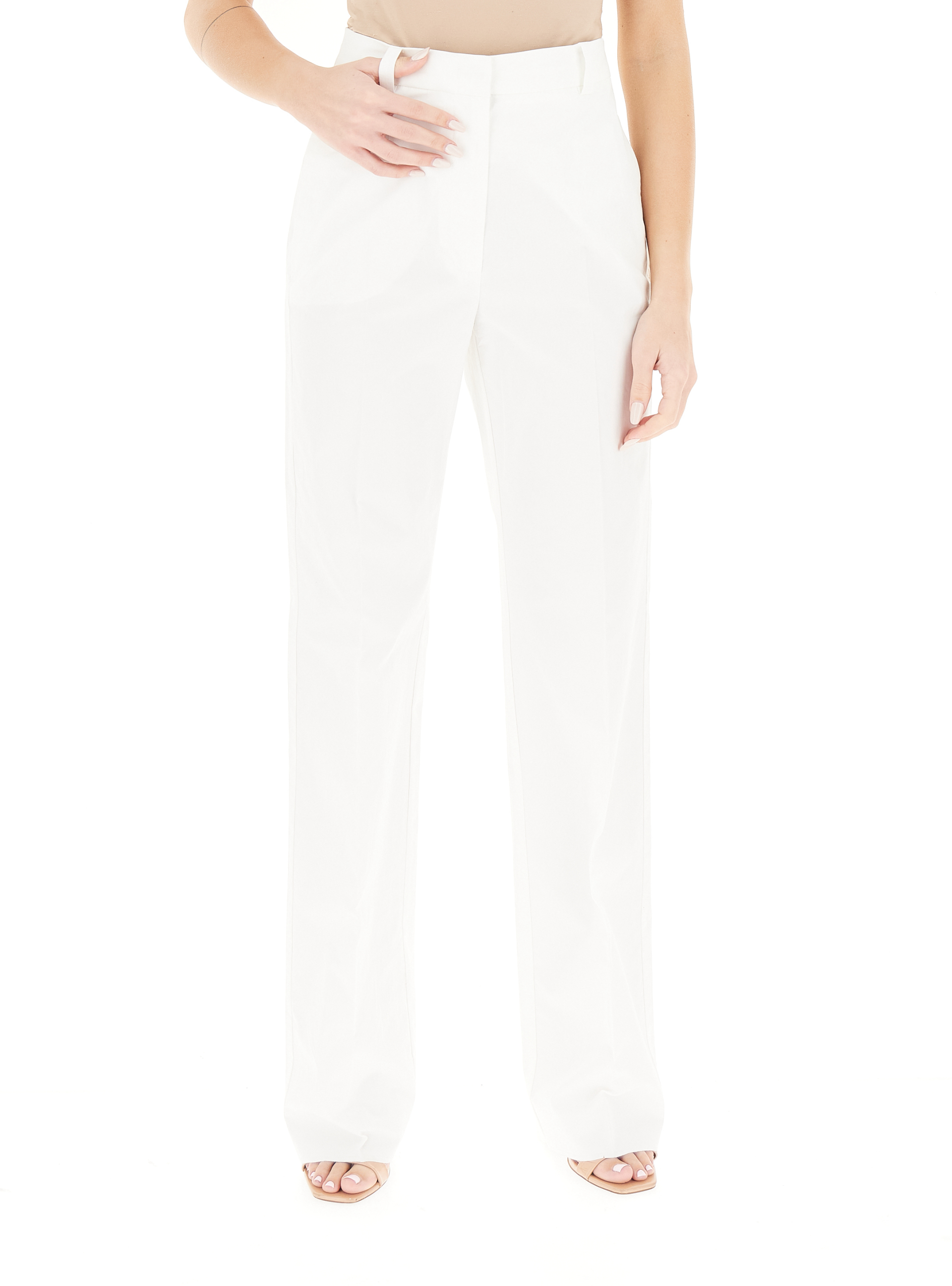 Marella Pantalone wide leg BIANCO