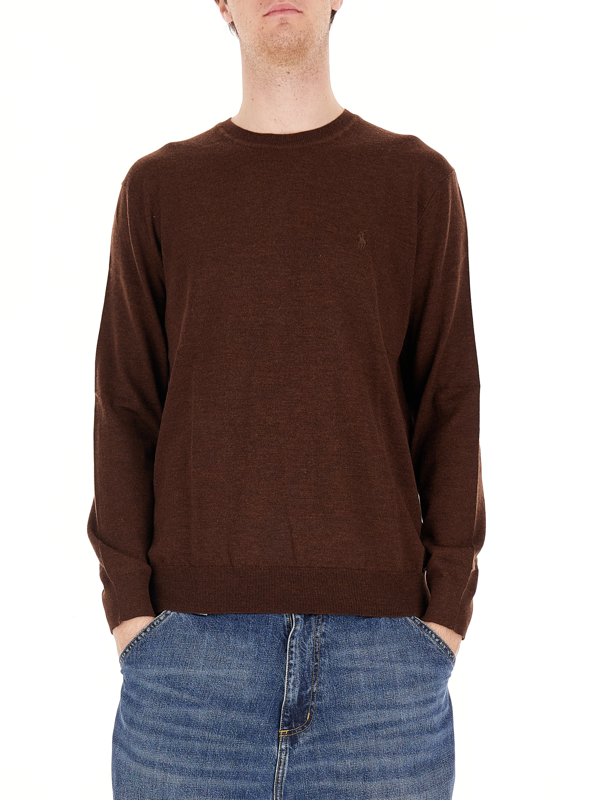 Maglione in lana POLO MARRONE XL