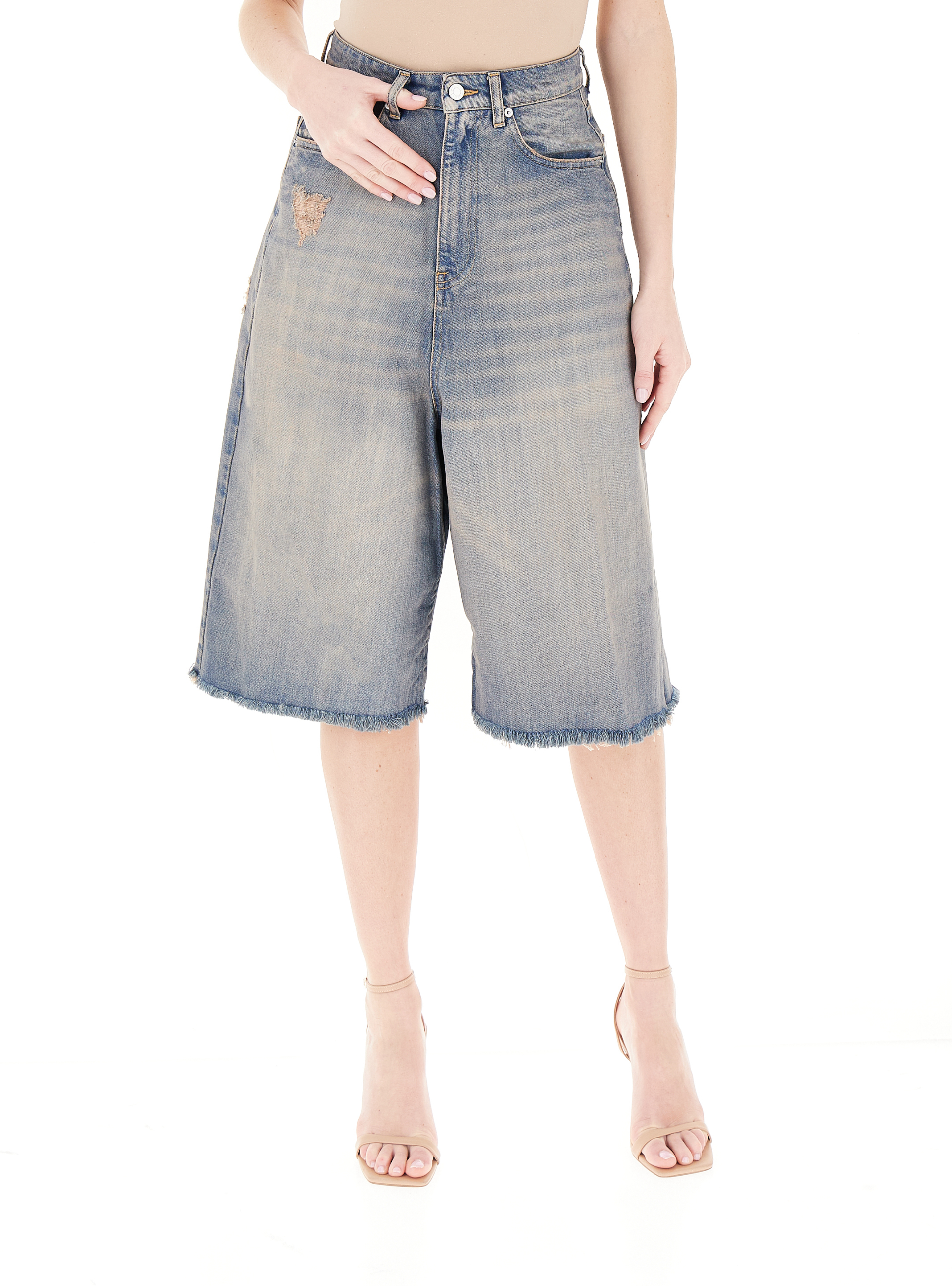VICOLO Bermuda in jeans BLU CHIARO
