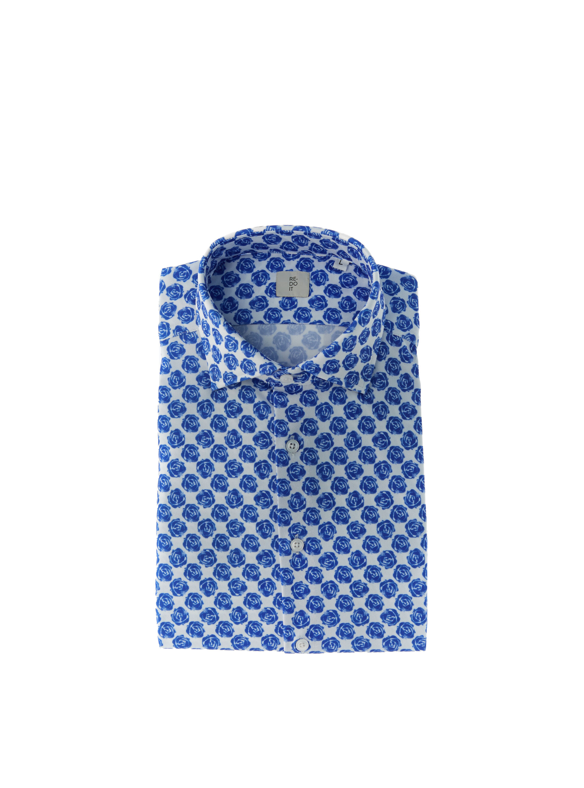 RE-DO IT Camicia con fantasia BLU
