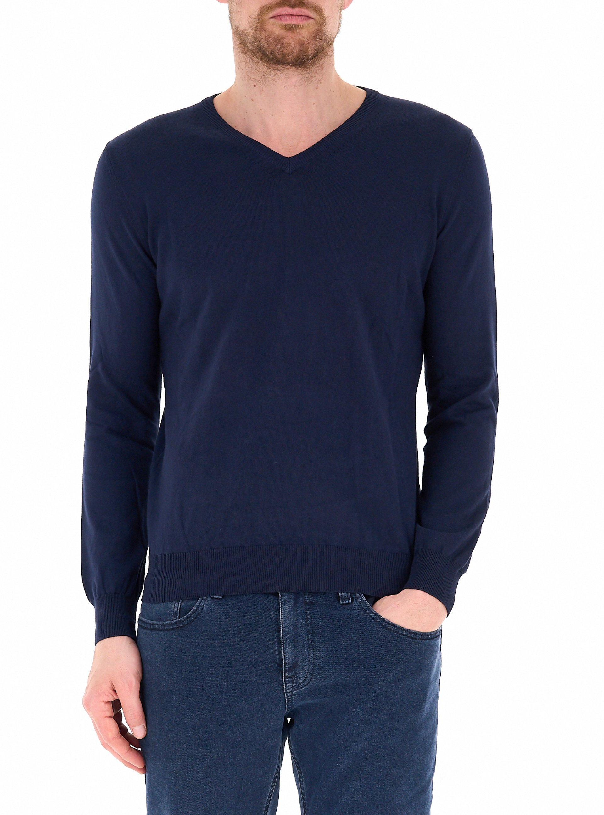 PREMODE Maglia in cotone BLU NAVY