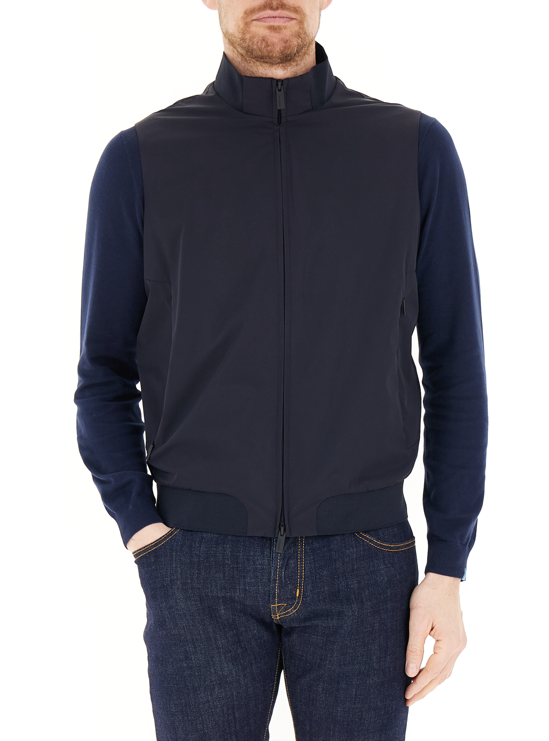 Gilet tessuto tecnico BLU NOTTE