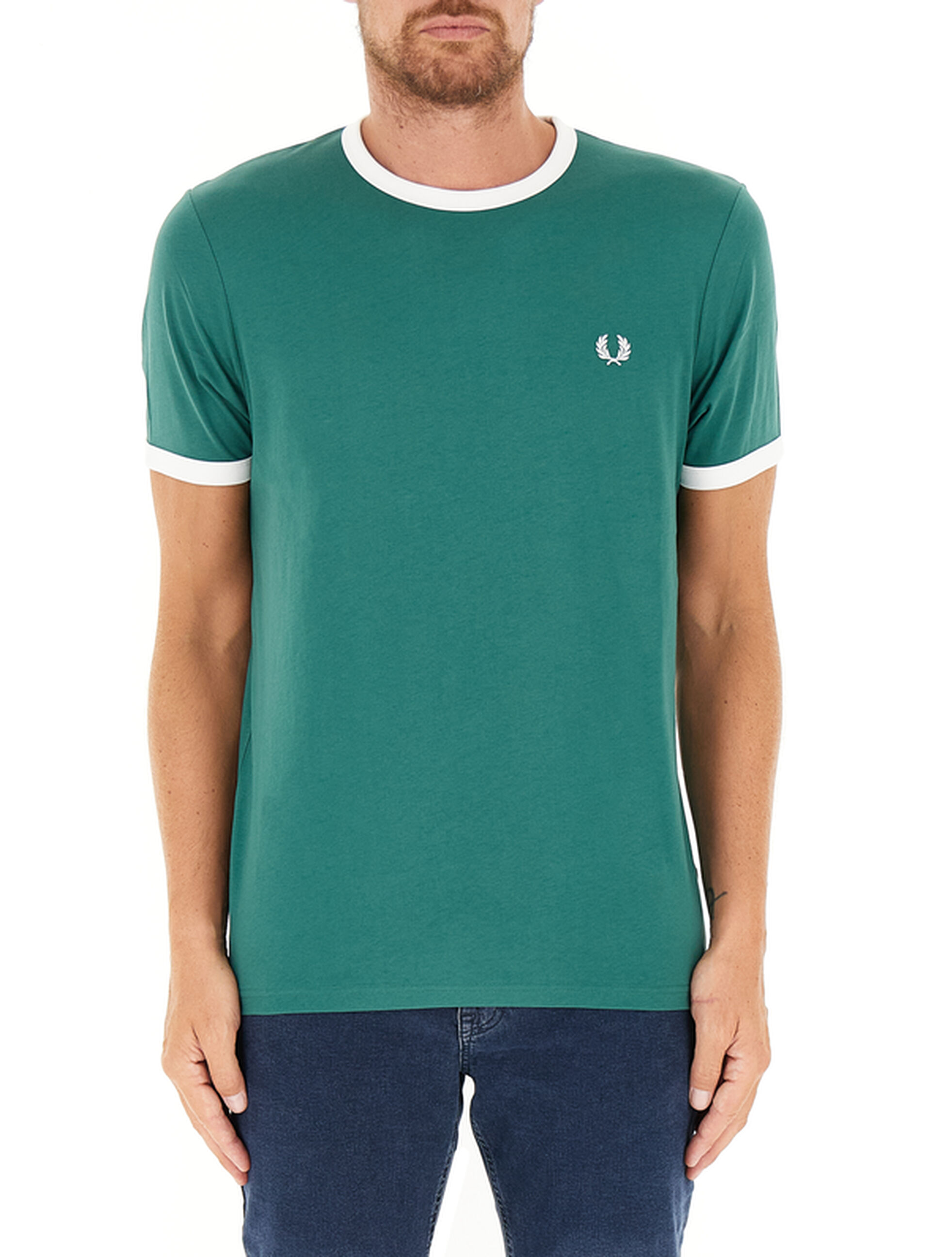 Fred Perry T-shirt in cotone VERDE