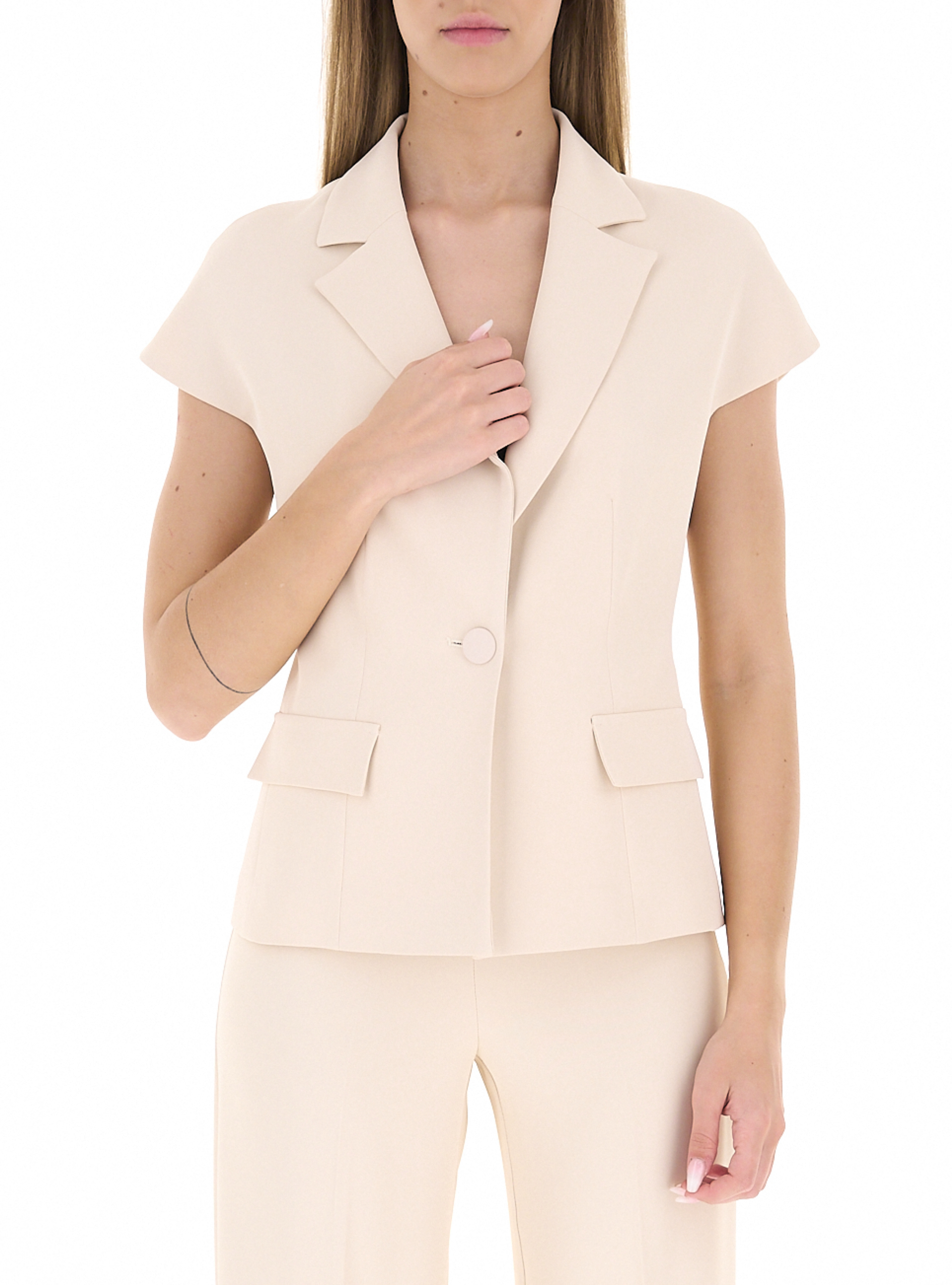 Blazer maniche corte AVORIO