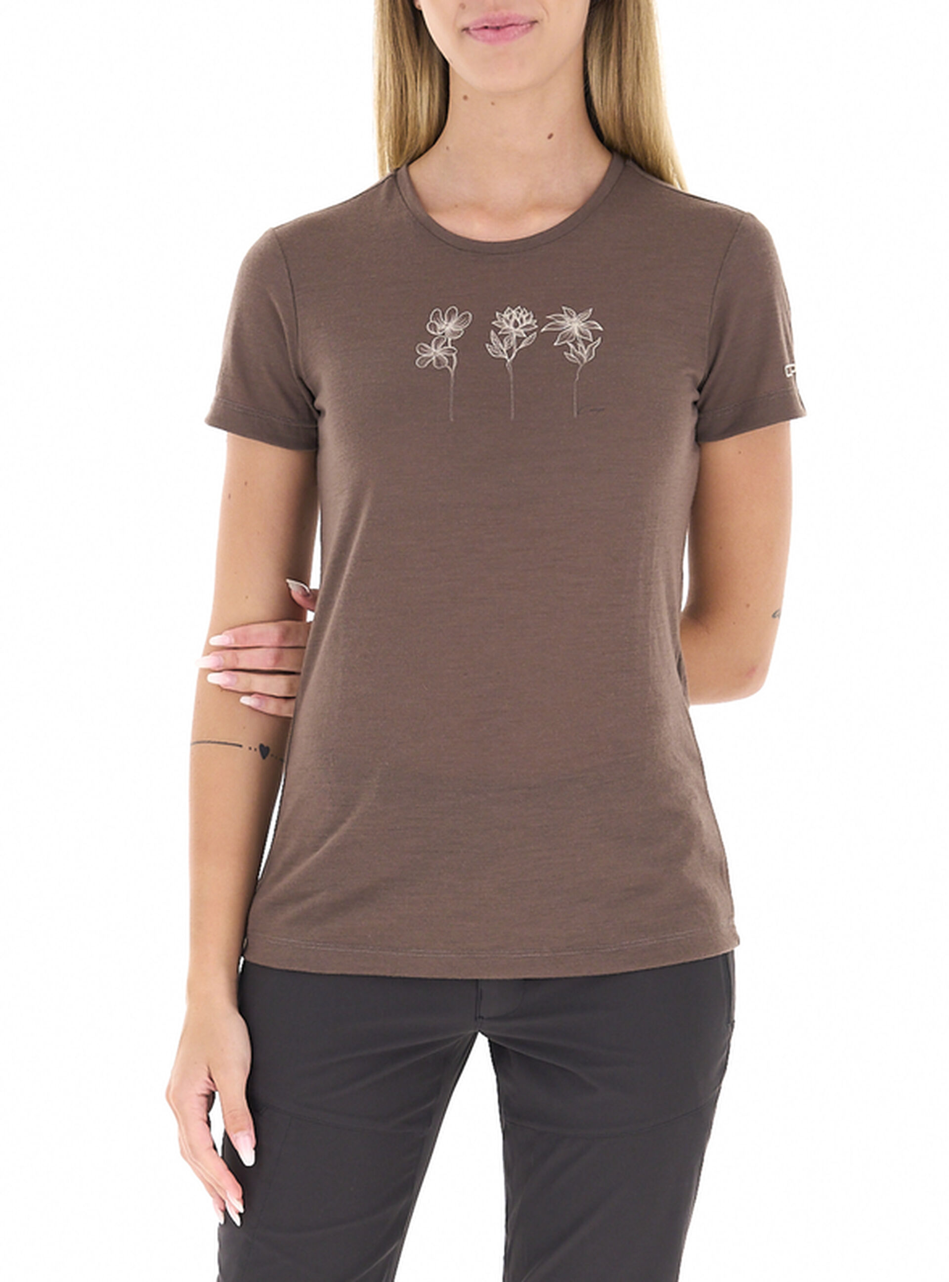 CMP T-shirt misto lana MARRONE 46