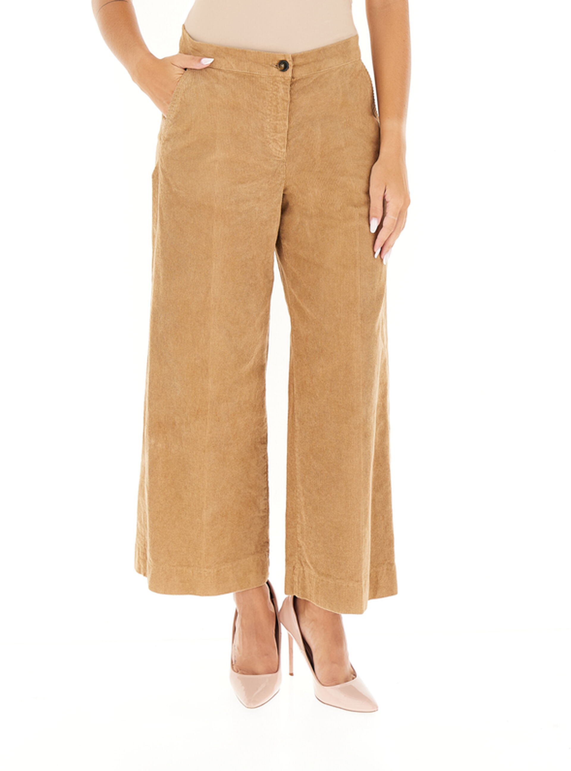 Pantalone in velluto CAMMELLO