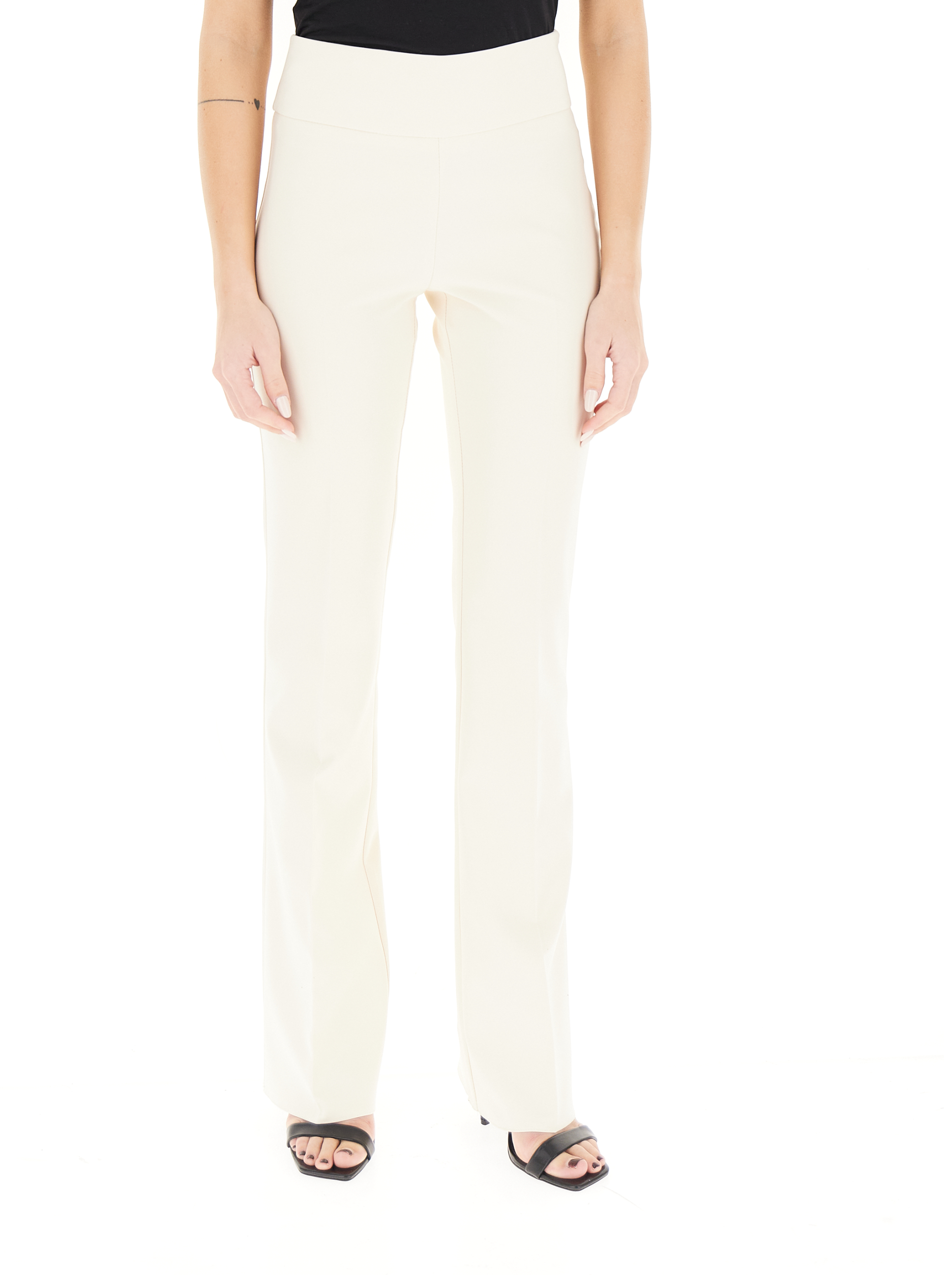 Pantalone flare AVORIO