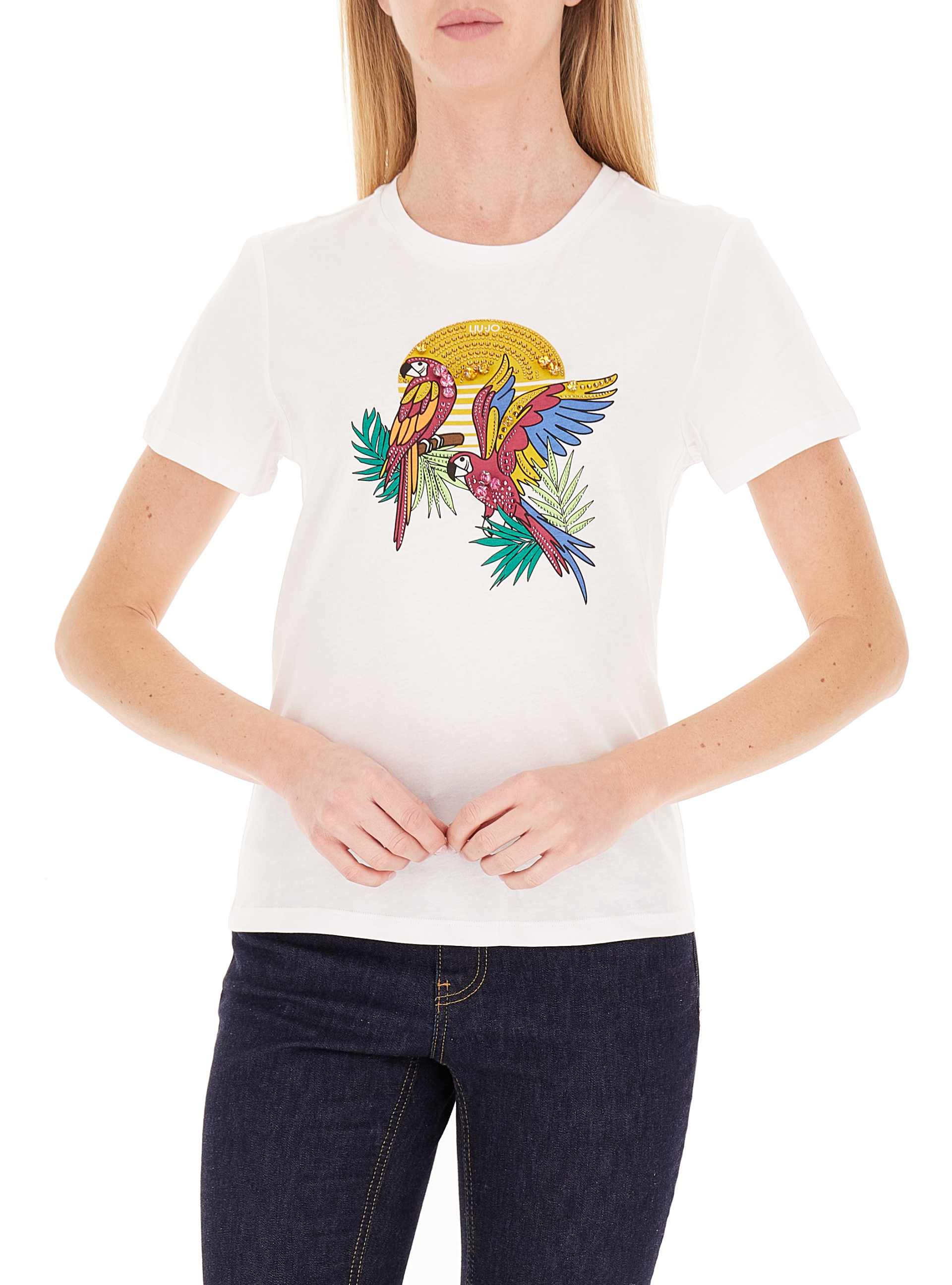 T-shirt girocollo LIU JEANS BIANCO XS