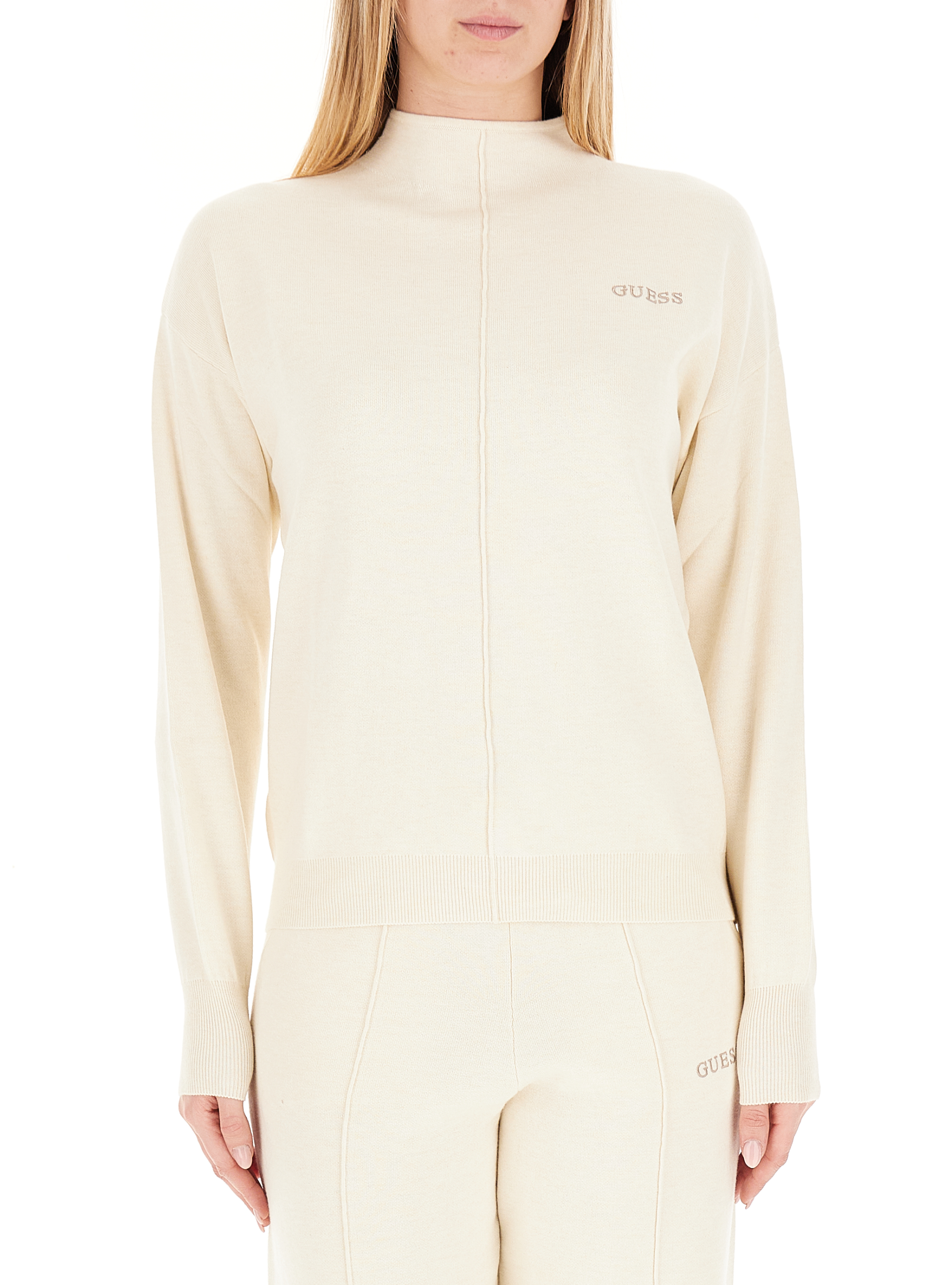 Guess Lupetto misto cotone BURRO
