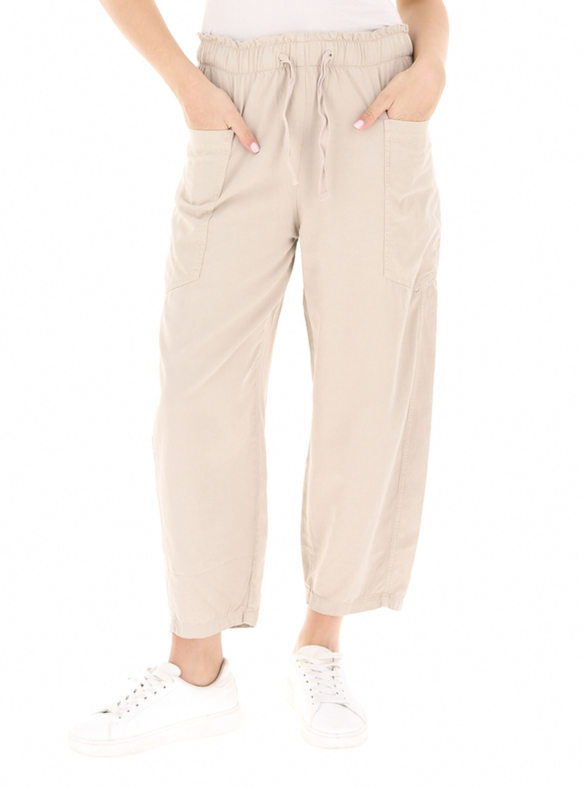 Pantalone vita elasticizzata BEIGE S