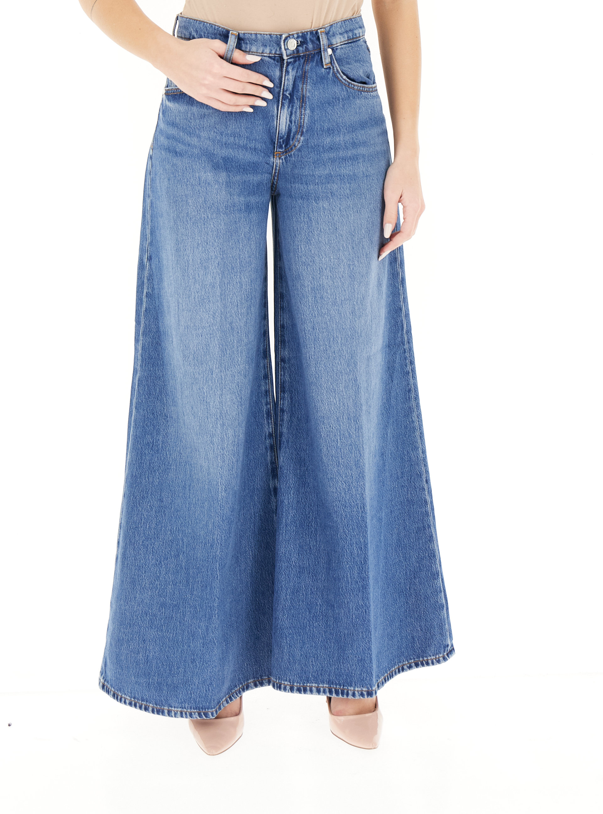 LIU JO Jeans wide leg BLU CHIARO