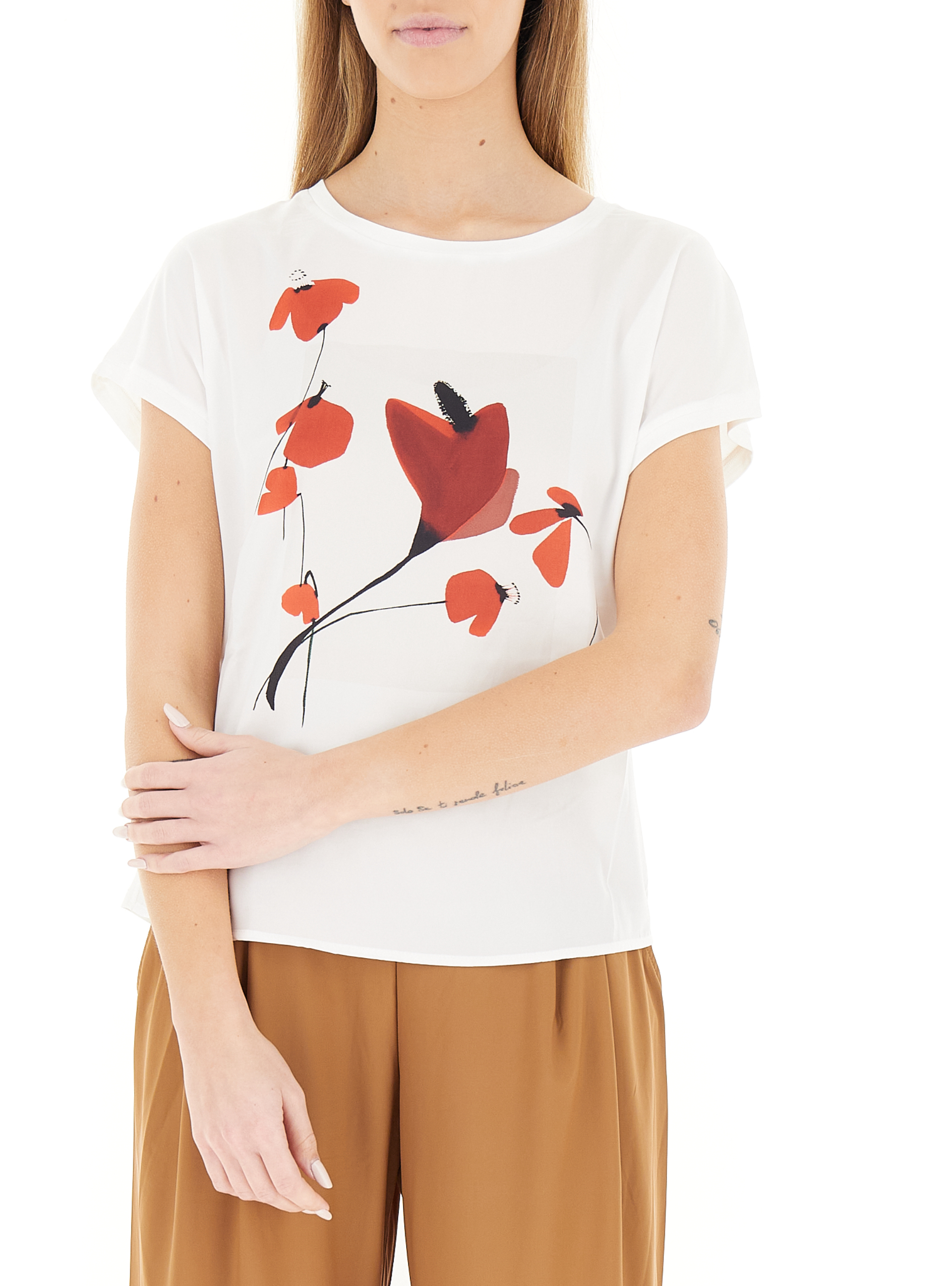 T-shirt in viscosa PANNA 42