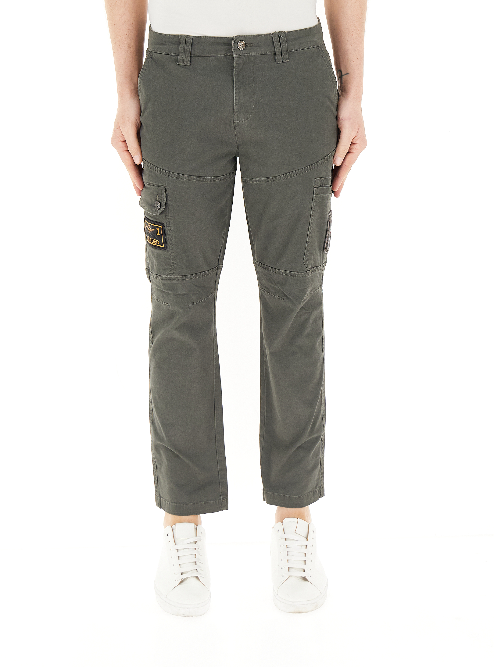 Pantalone cargo VERDE SCURO 50