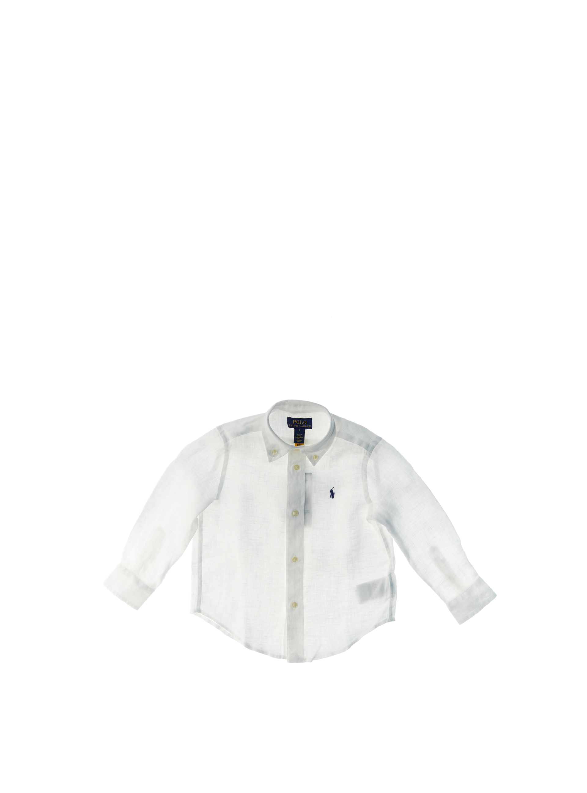 Camicia in lino POLO BOYS PANNA 4