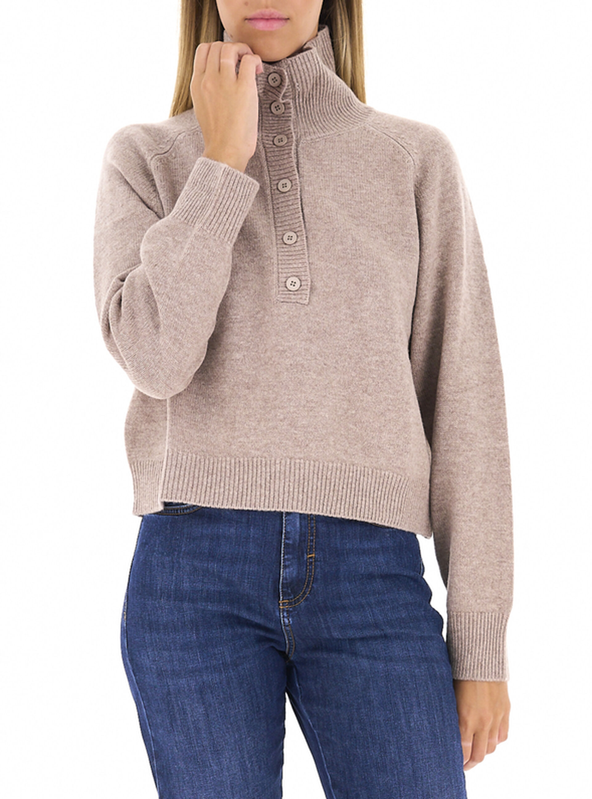 VICOLO Maglione in lana BEIGE UNI