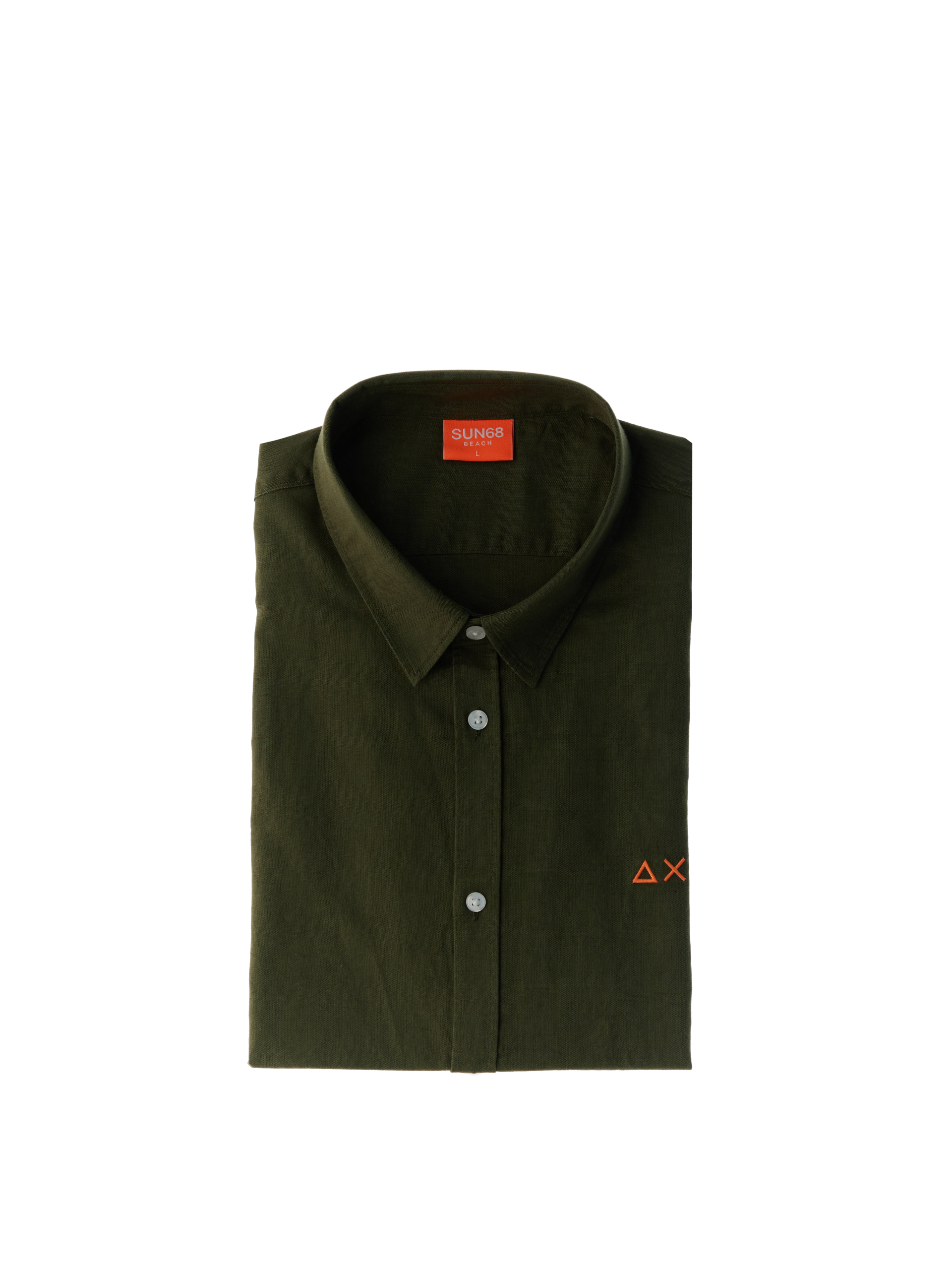 Camicia in lino VERDE OLIVA L