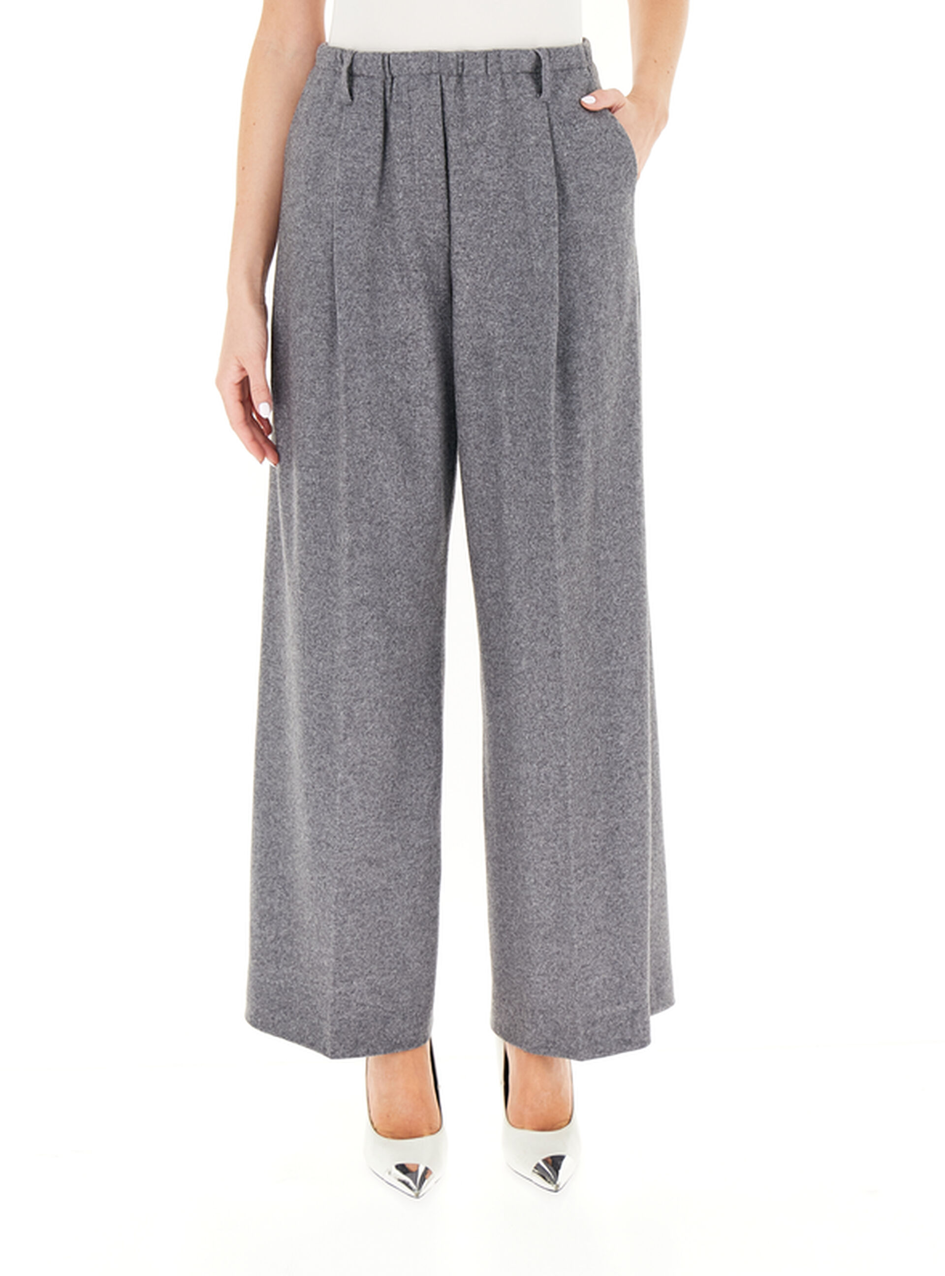 Pantalone misto cashmere GRIGIO 40