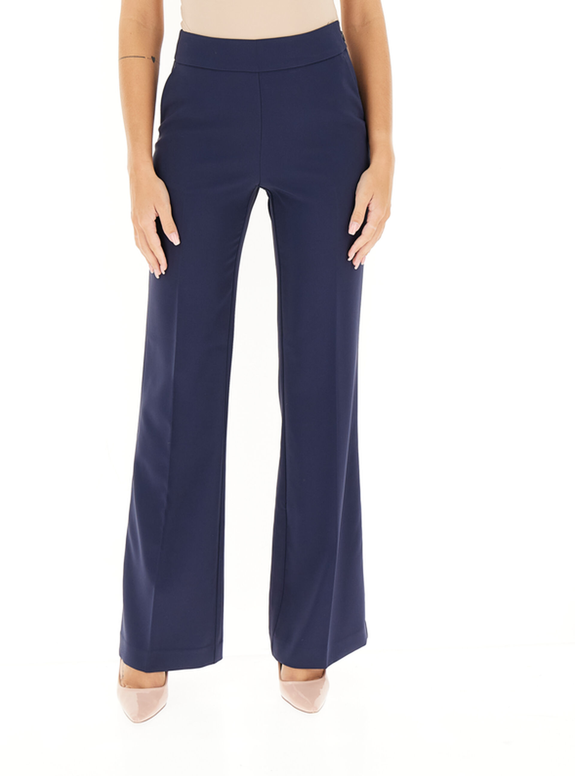 KOCCA Pantalone flare BLU NAVY 42