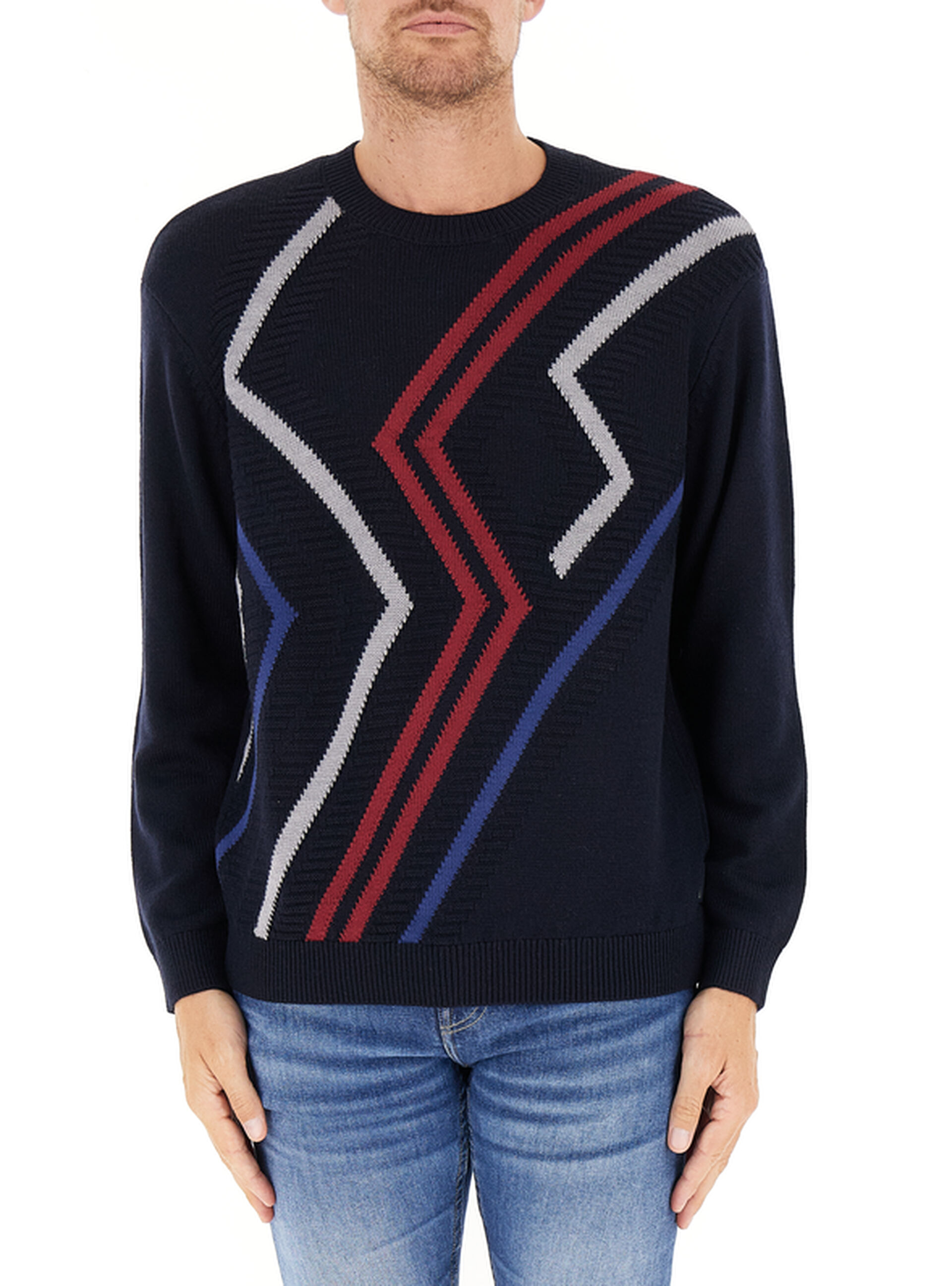 Maglione girocollo lana BLU NOTTE