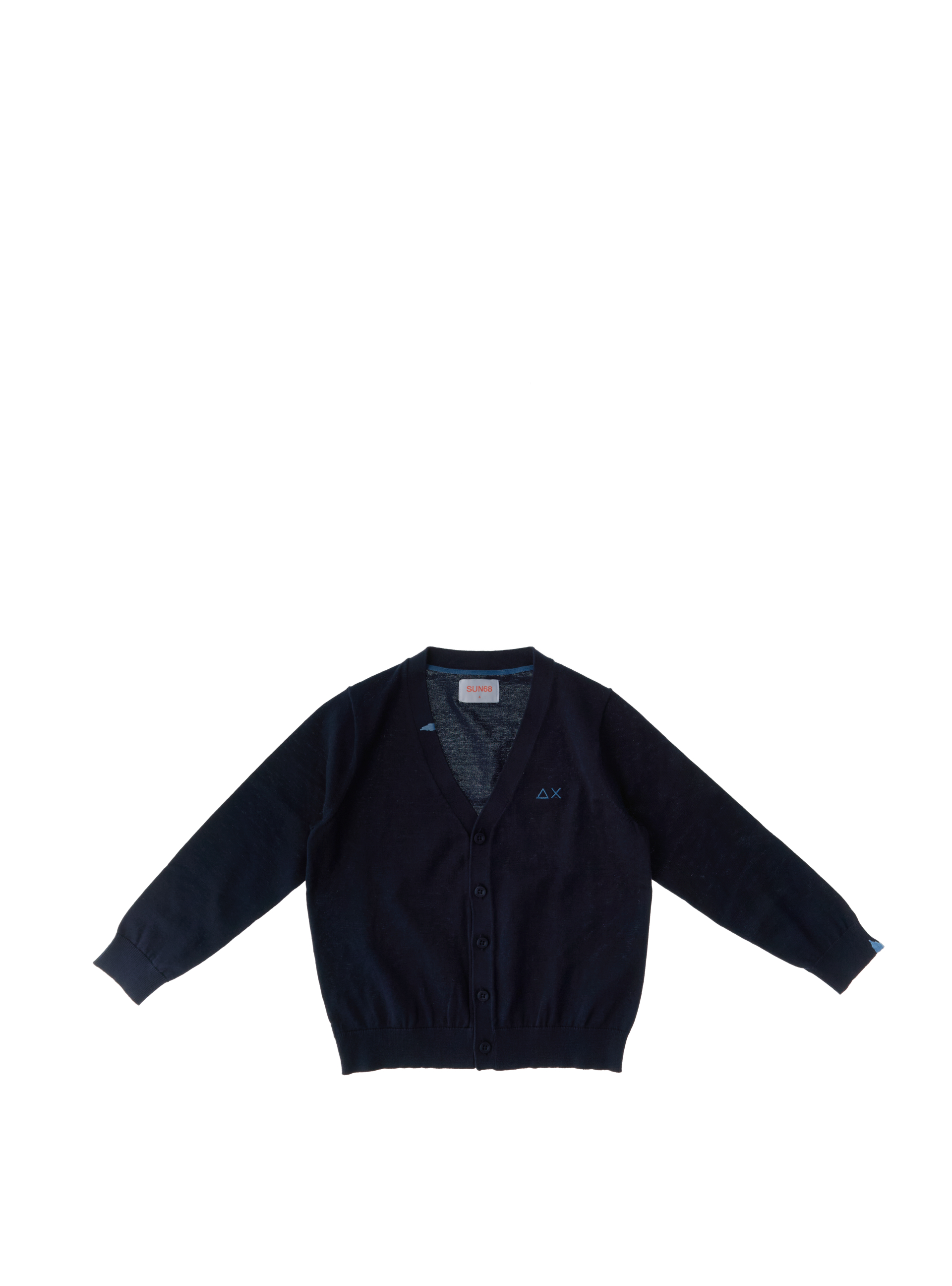 SUN68 Cardigan cotone BLU NOTTE