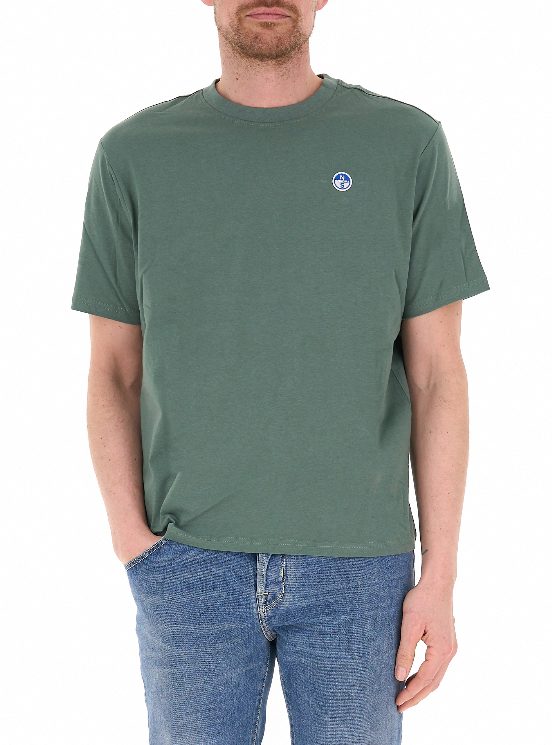 T-shirt in cotone VERDE OLIVA
