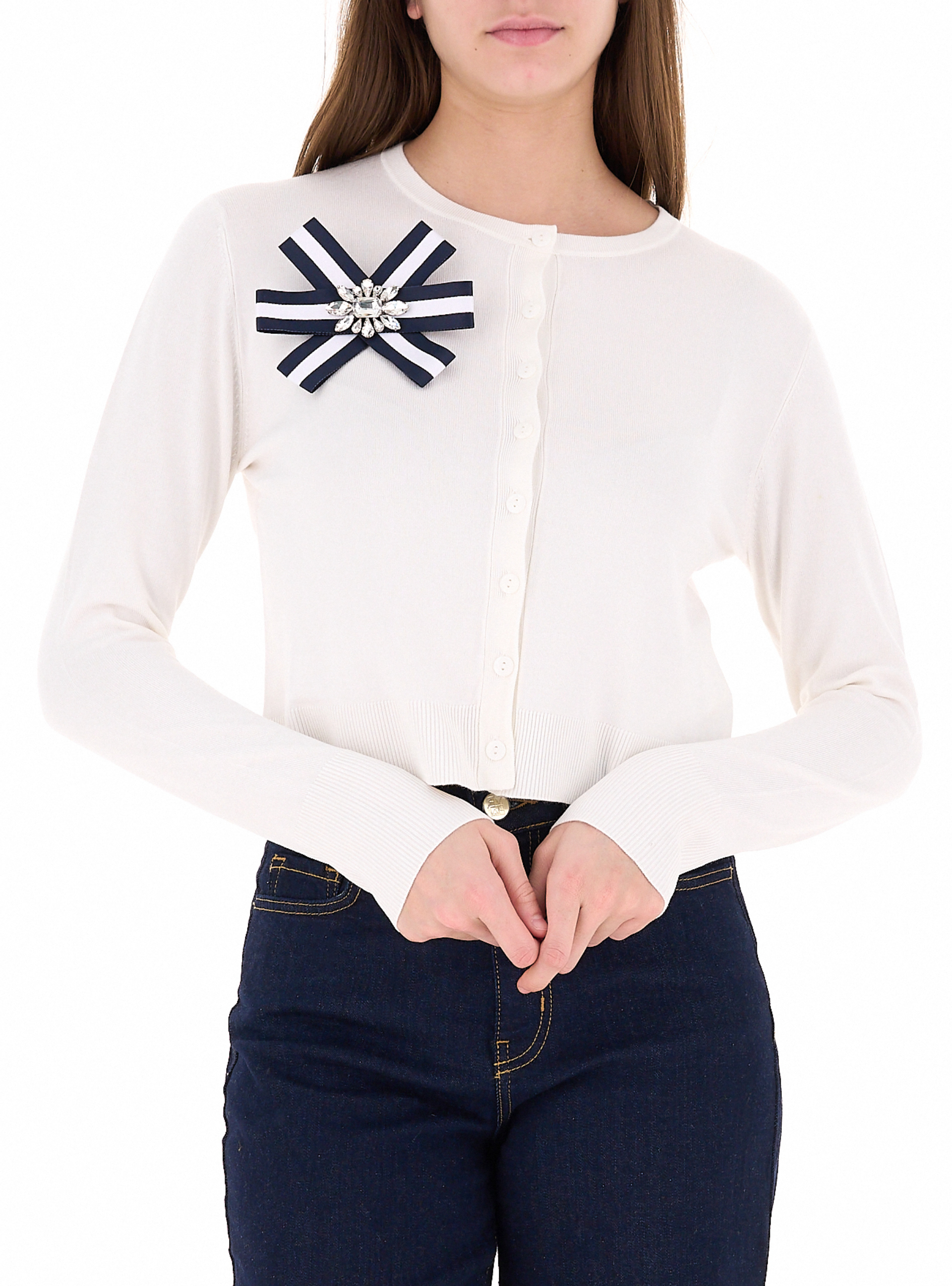 Cardigan con spilla PANNA XL