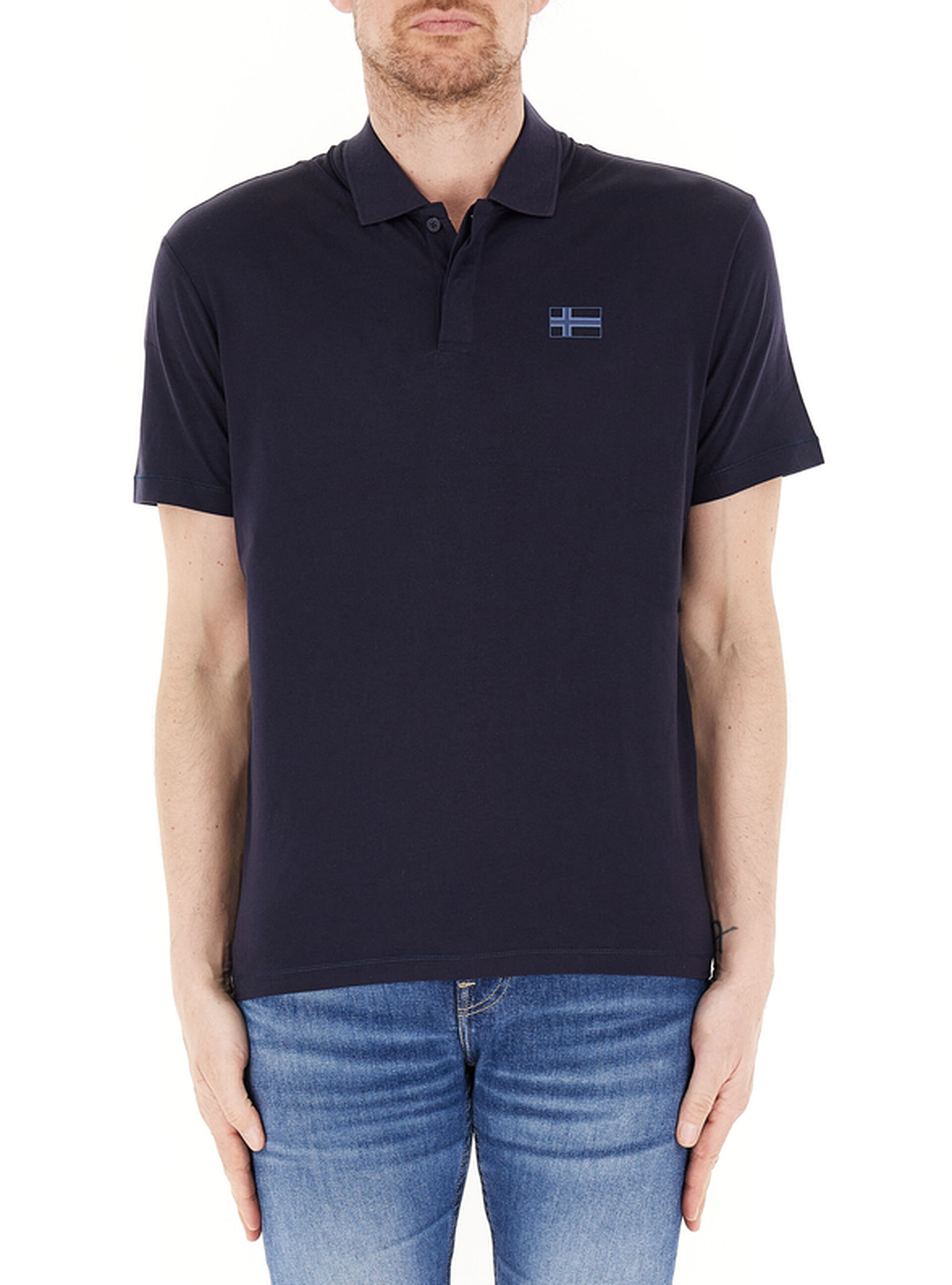 Napapijri Polo in cotone BLU NOTTE