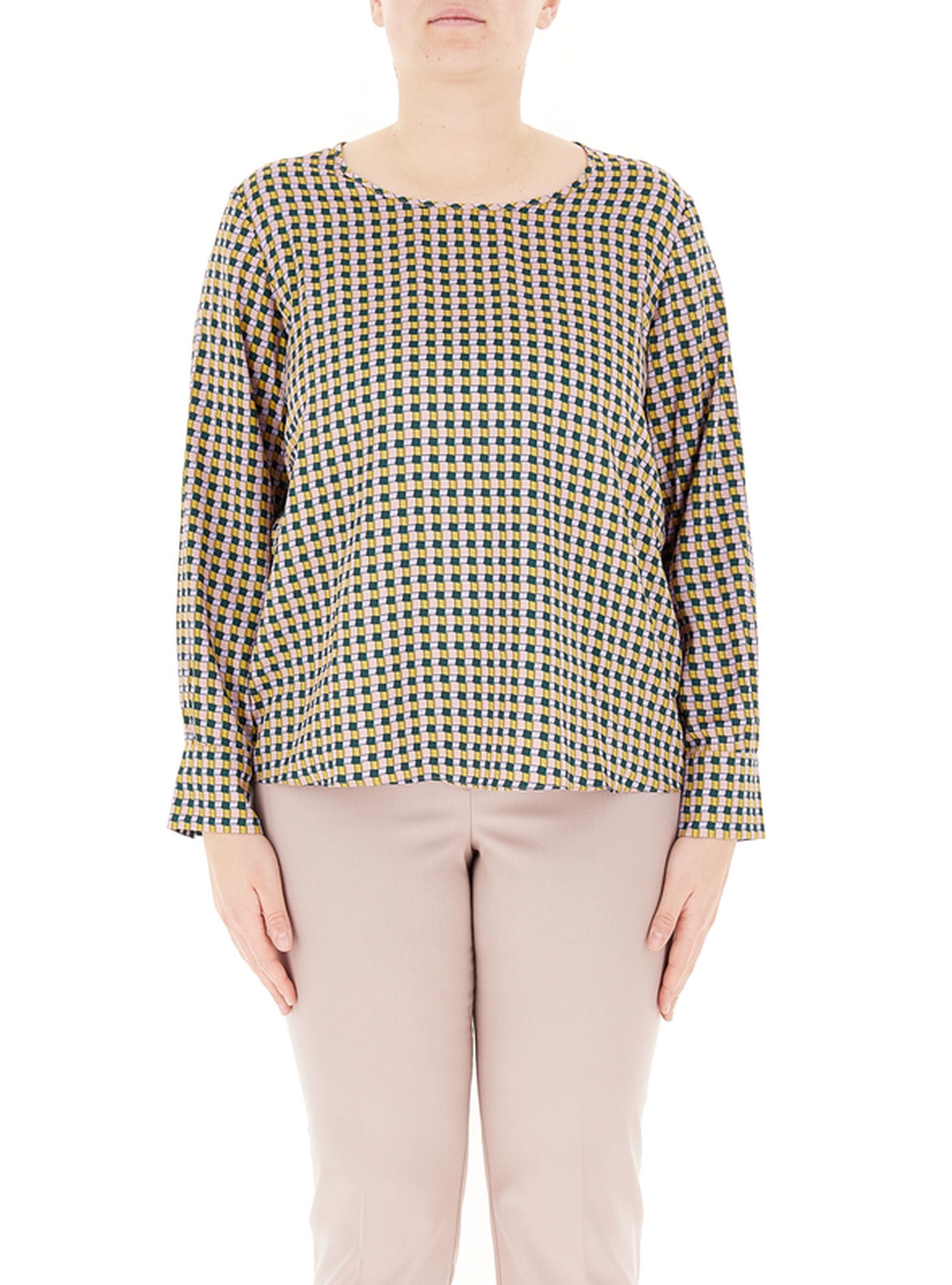 Blusa girocollo VERDE 27