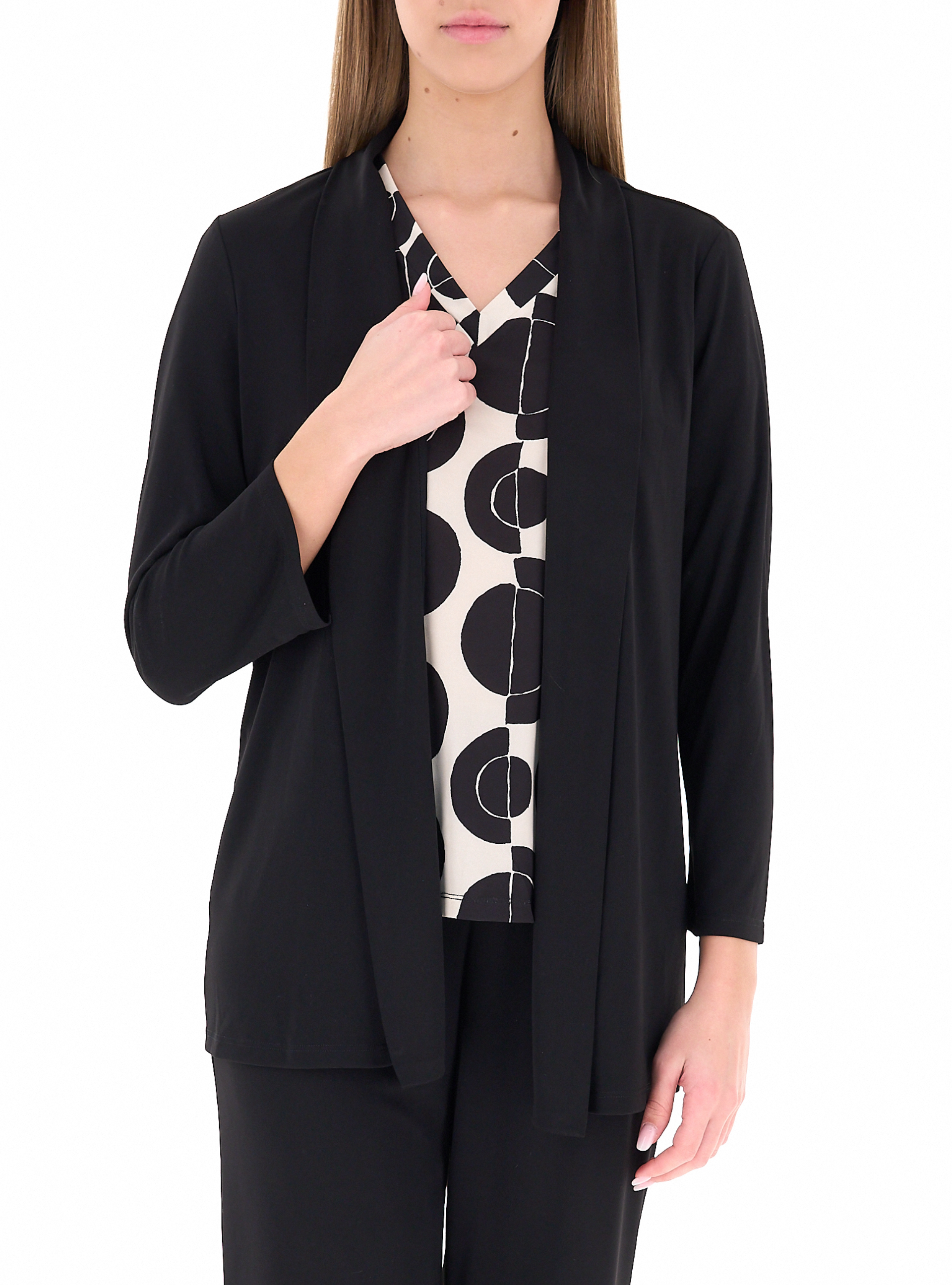 DIANA GALLESI Cardigan aperto NERO