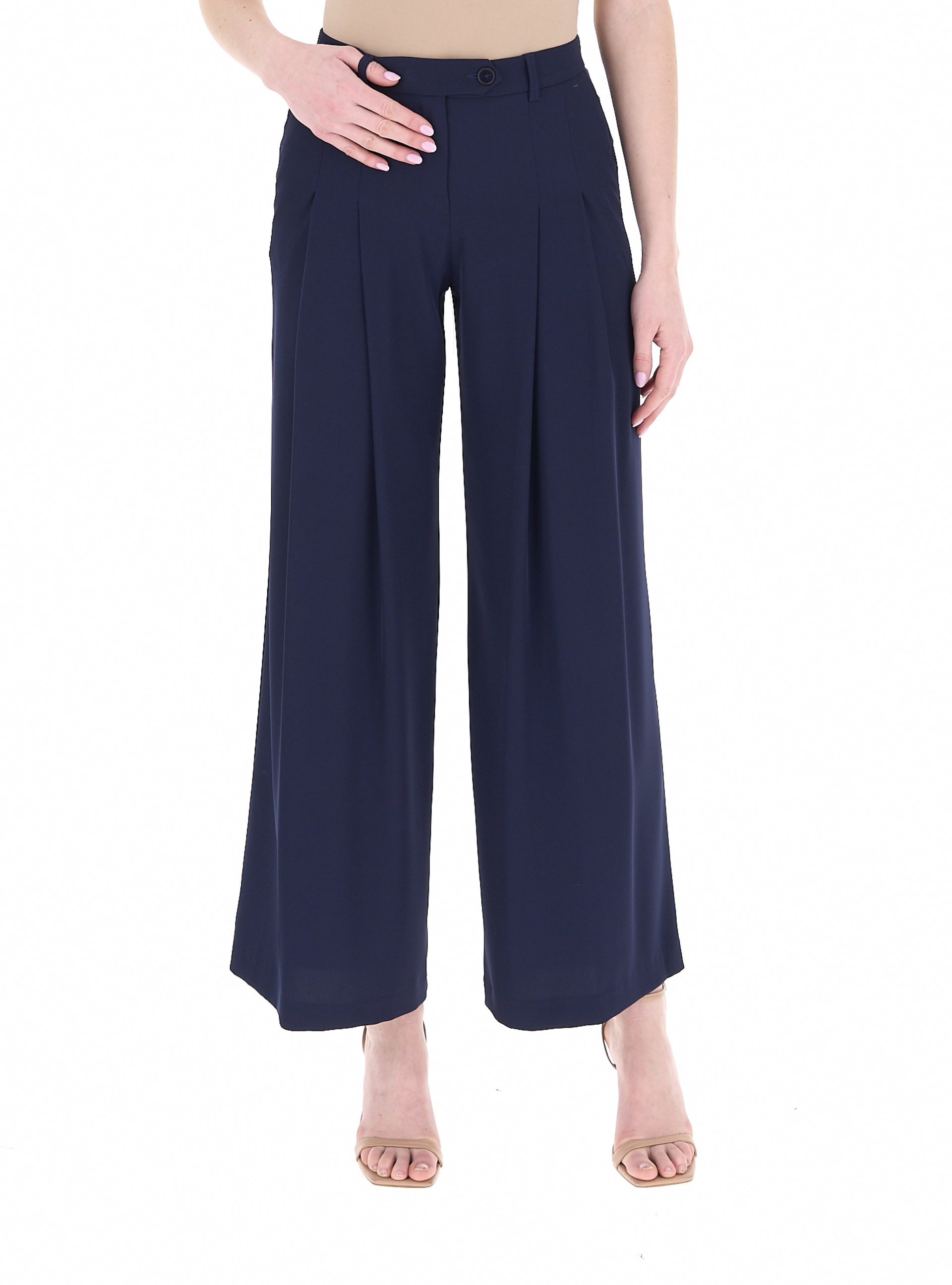 Pantalone wide leg BLU NAVY