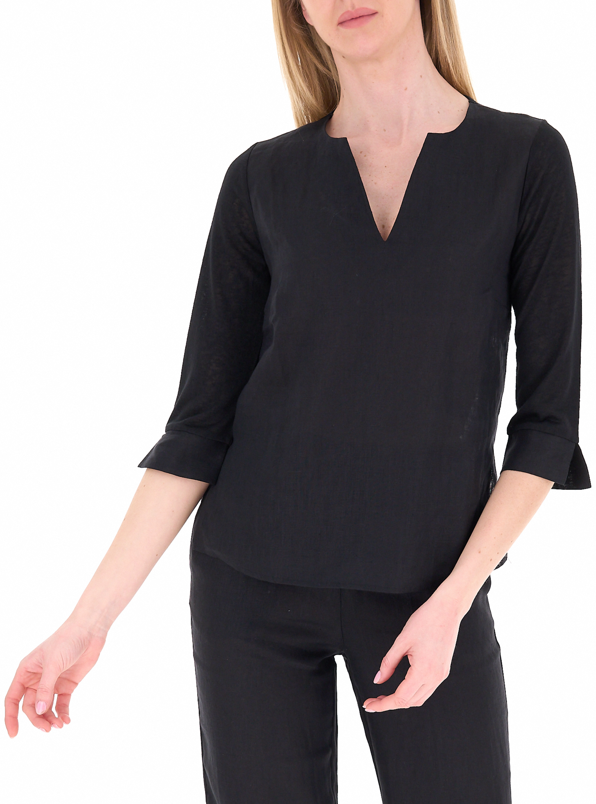 MAIDAMILA Blusa misto viscosa NERO