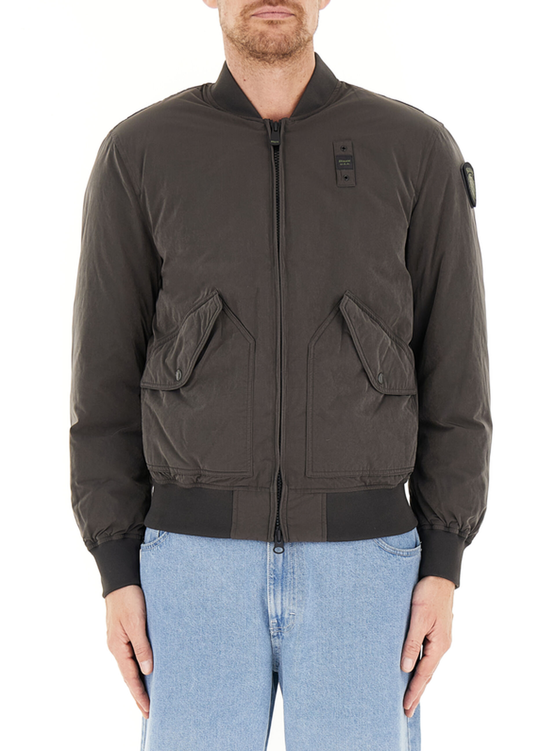 Blauer Giubbotto con tasche FANGO