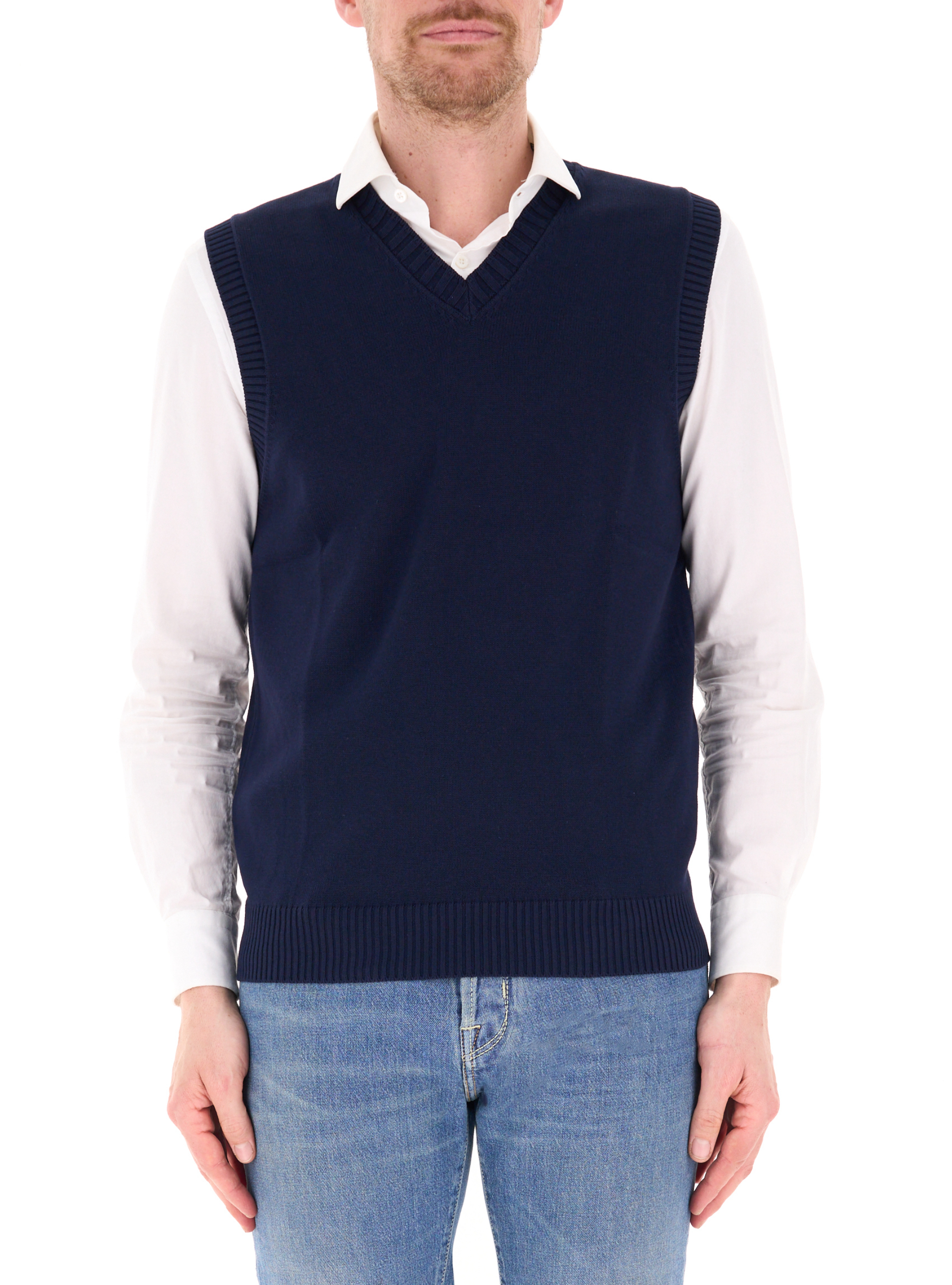 Gilet scollo V BLU NOTTE 54
