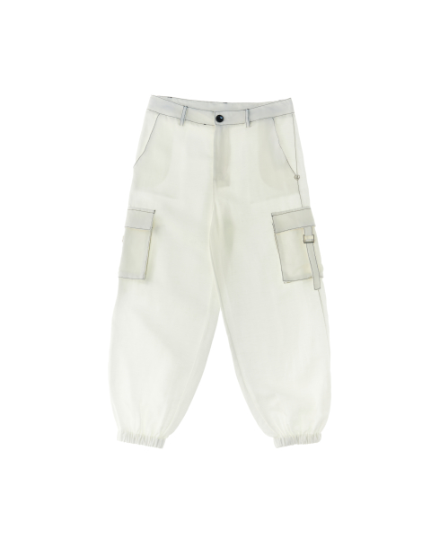 Pantalone cargo viscosa