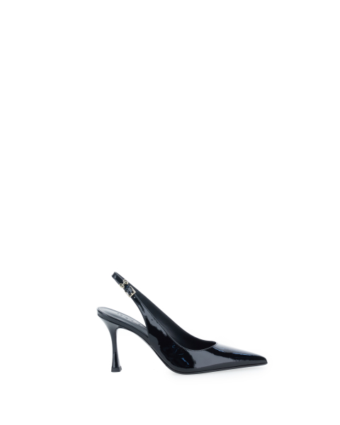 Décolleté slingback pelle lucida