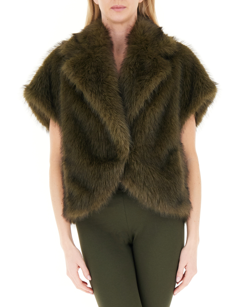 Cappa finta pelliccia