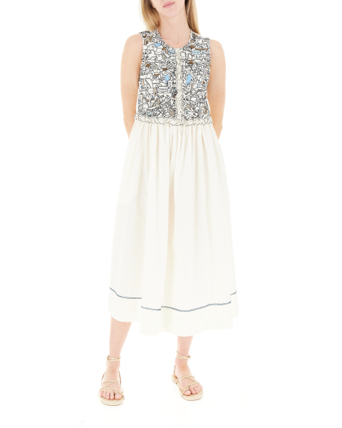 Abito smanicato Cotone